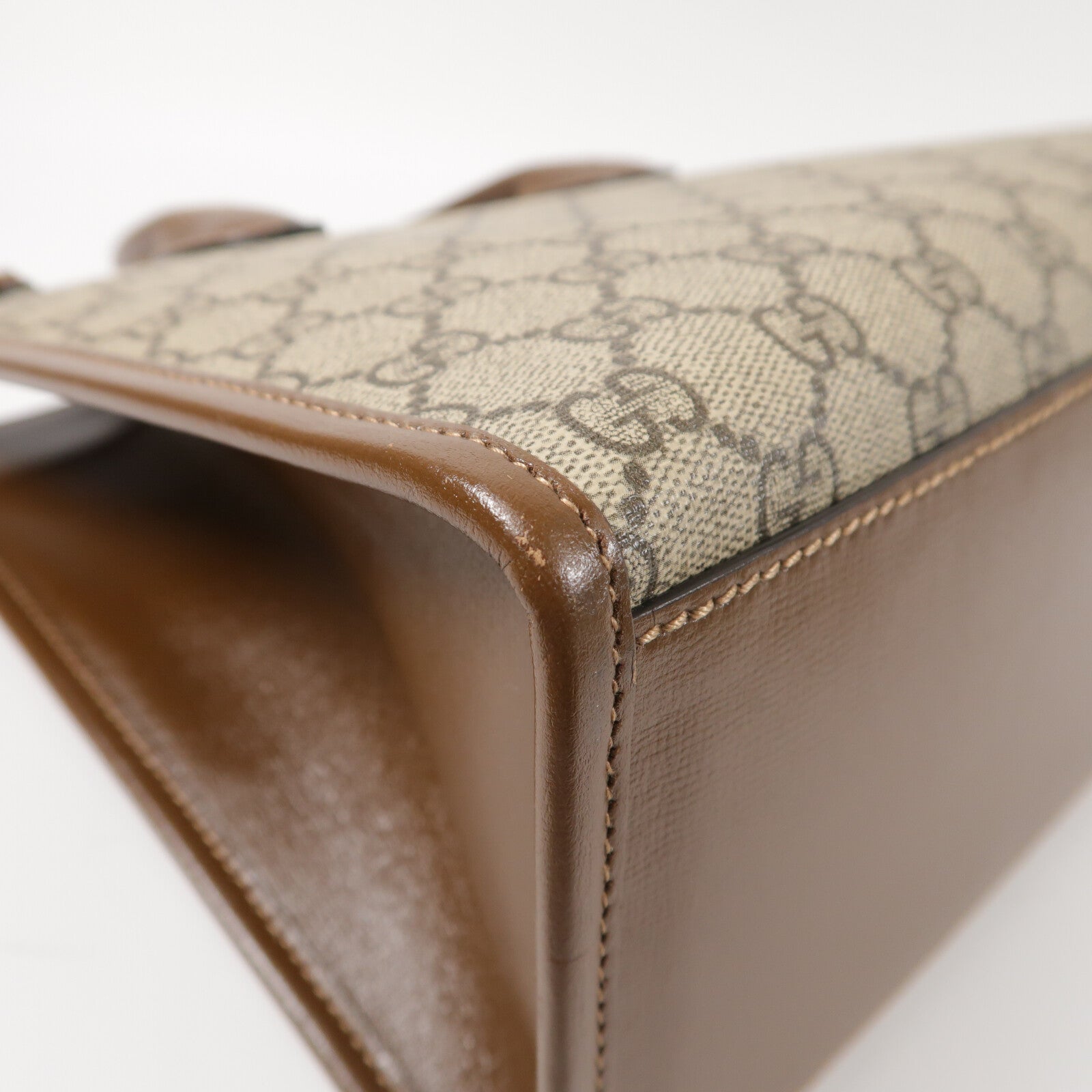 GUCCI 塗層帆布GG Retro Tote金扣手挽肩背兩用袋
