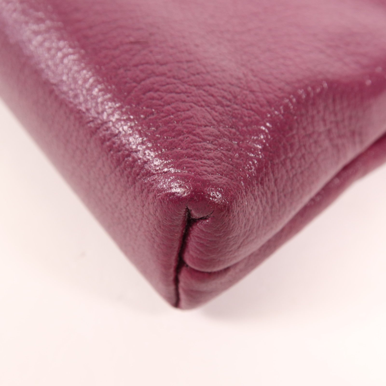 CHANEL 皮革Coin Case銀扣零錢包