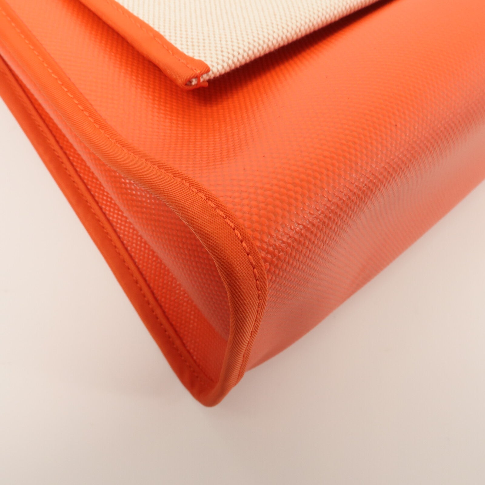 HERMES 帆布Herbag PM手挽肩背兩用袋Orange Mecano/Rough H
