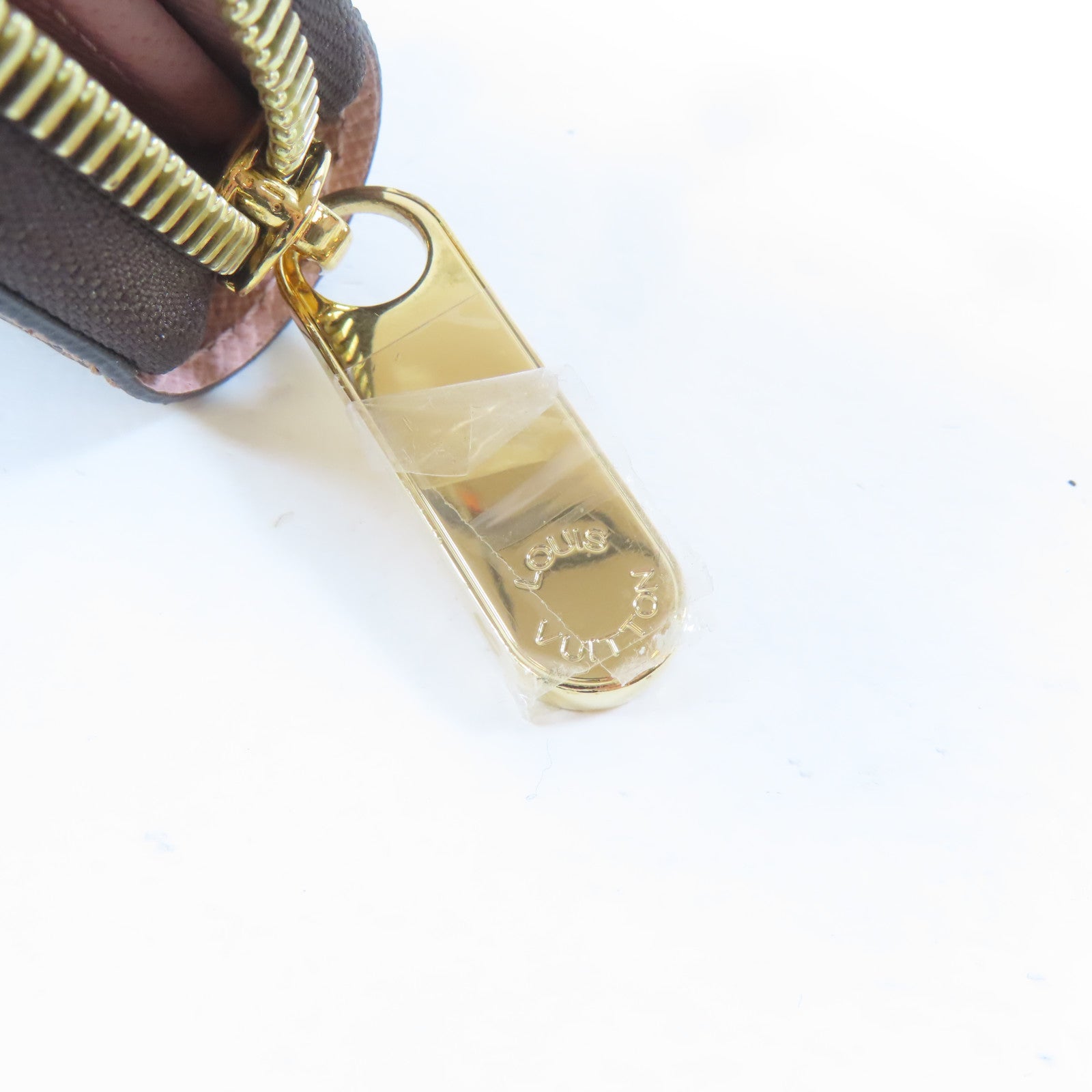 LOUIS VUITTON Damier Long Round Wallet金扣長錢包啡色