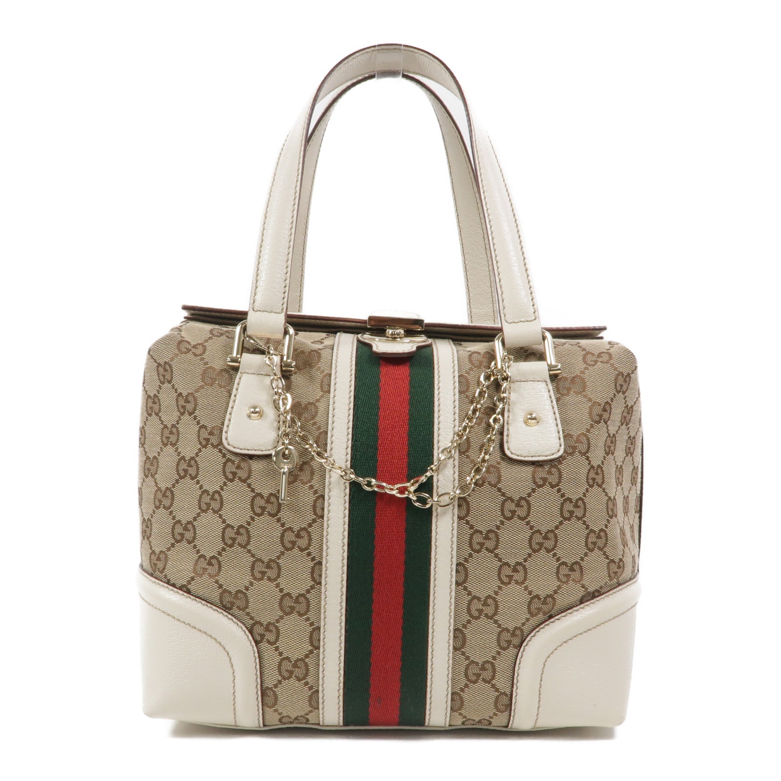 GUCCI 帆布GG Treasure Boston手挽袋