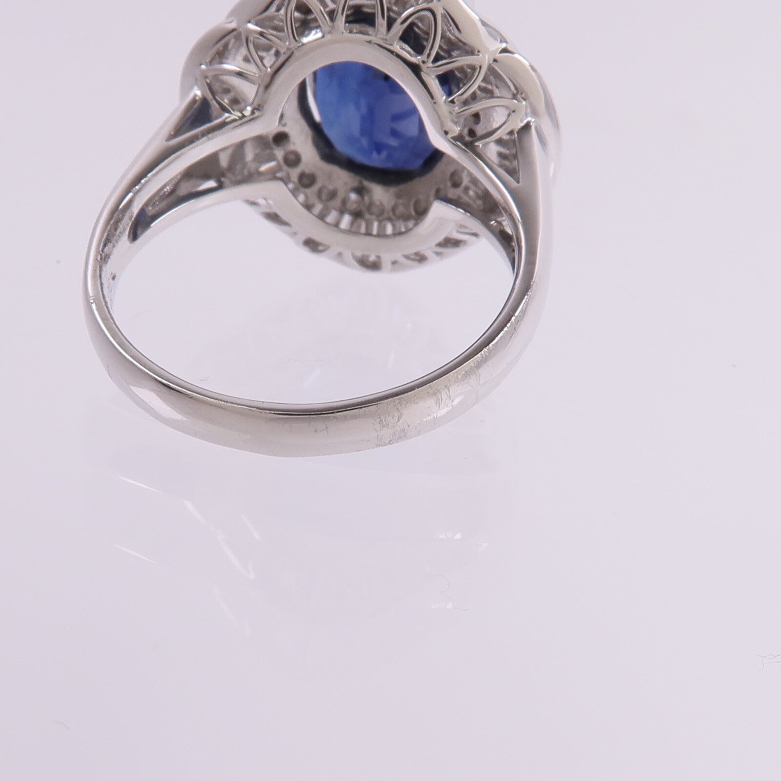JEWELRY PT900鉑金Sapphire Diamond Ring藍寶石/鑽石戒指