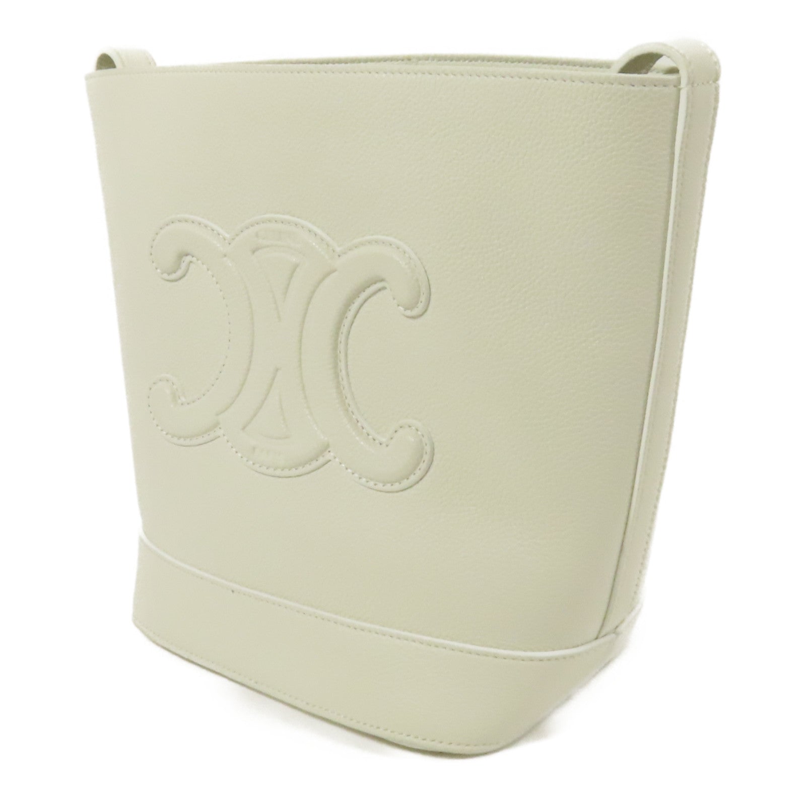 CELINE 牛皮皮革Cuir Triomphe Bucket Bag金扣肩背袋