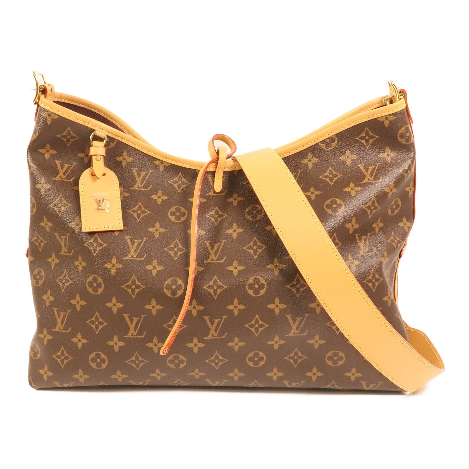 LOUIS VUITTON Monogram Carry All MM金扣肩背袋