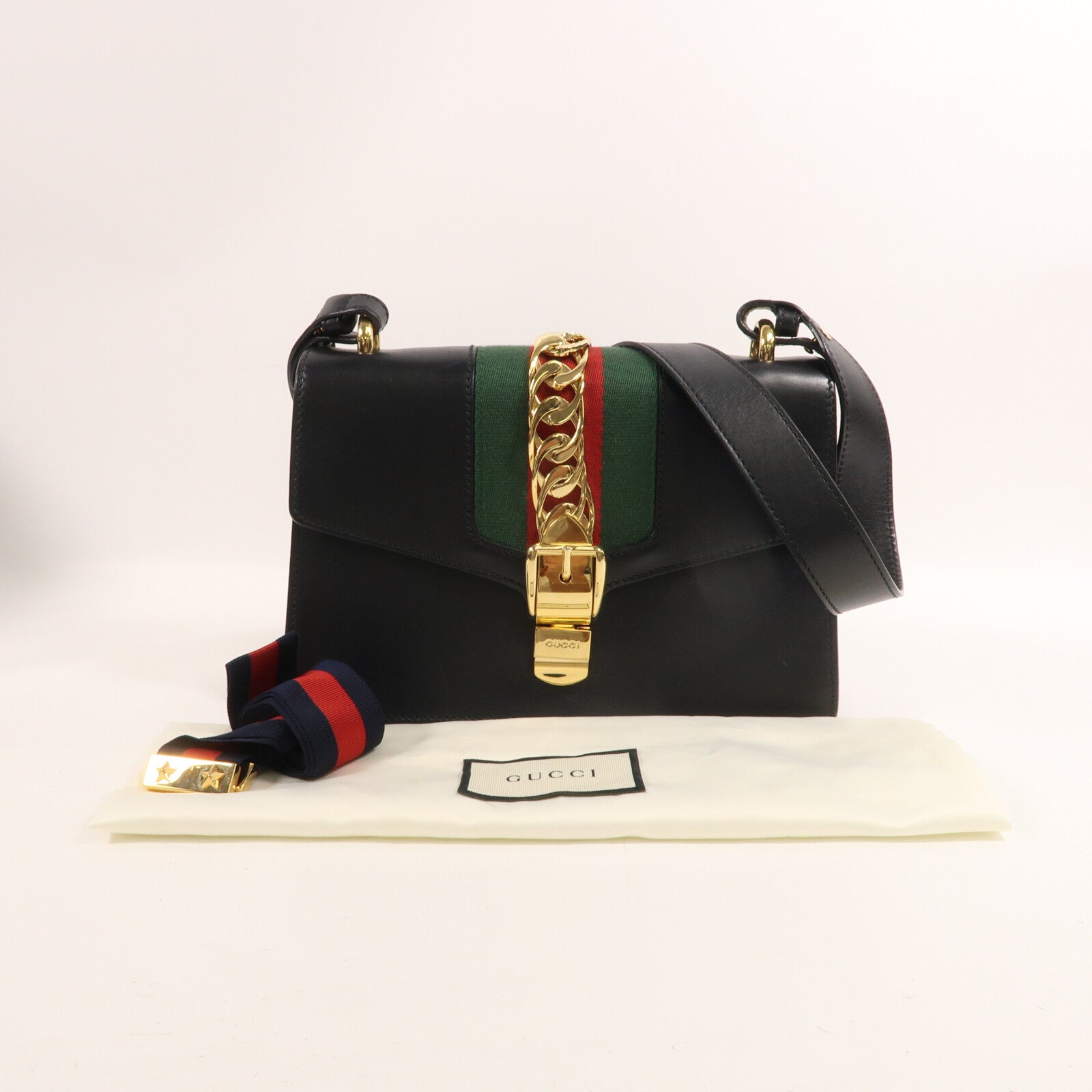 GUCCI 牛皮皮革Sylvie Small肩背袋