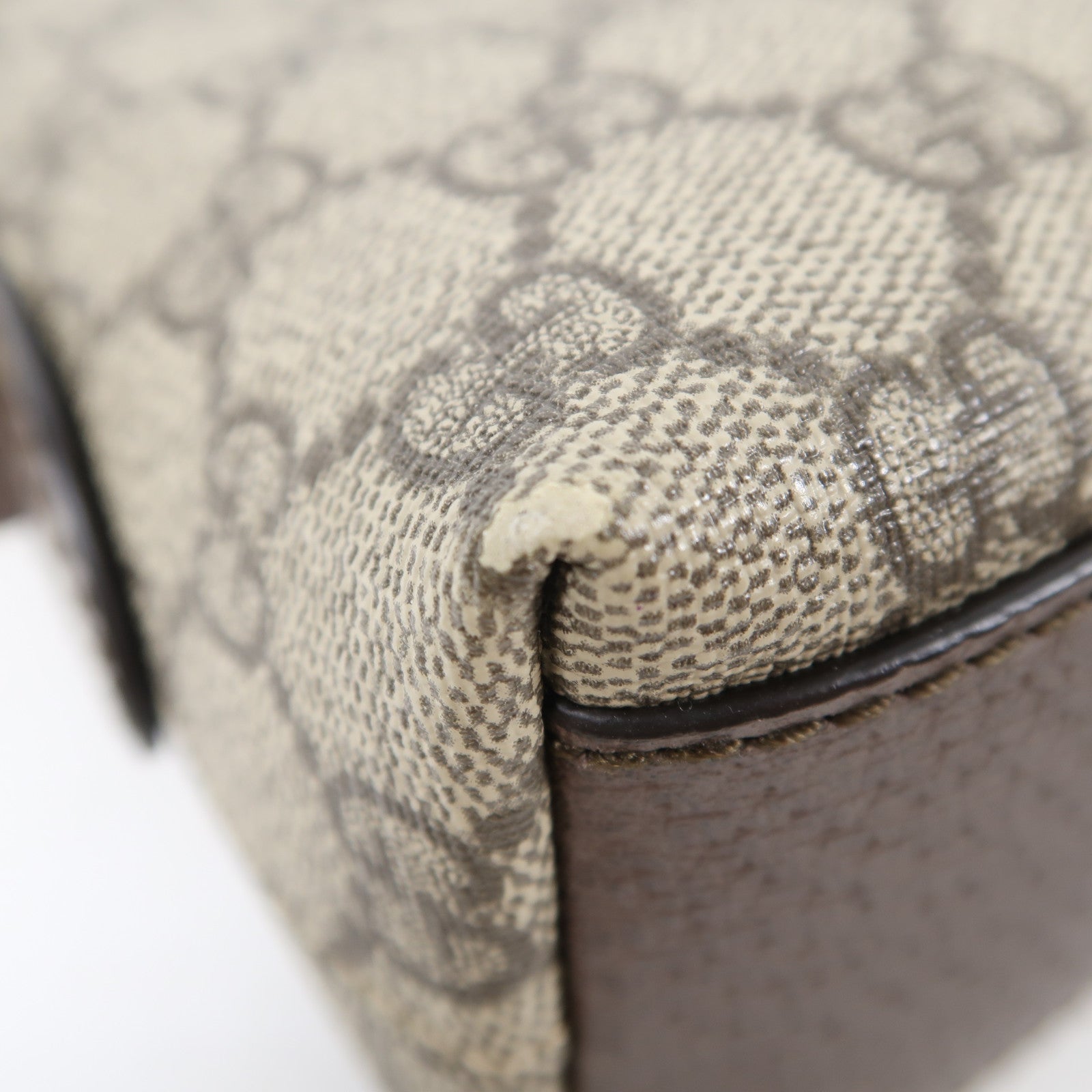GUCCI 塗層帆布Ophidia GG金扣肩背袋啡色