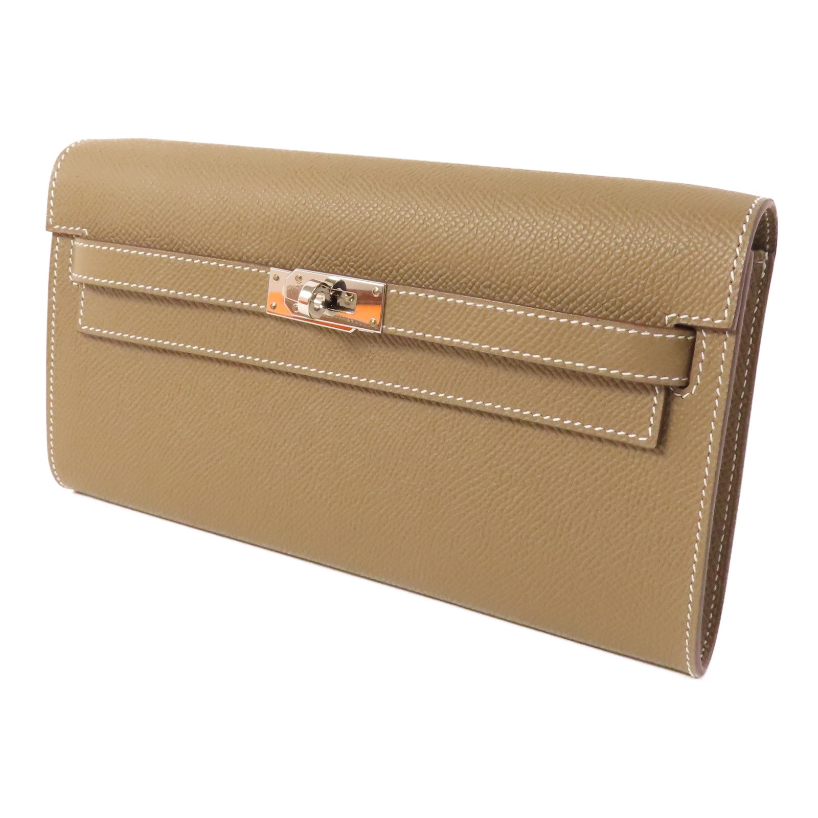 HERMES PHW Kelly To Go Shoulder Bag Epsom Leather Etoupe