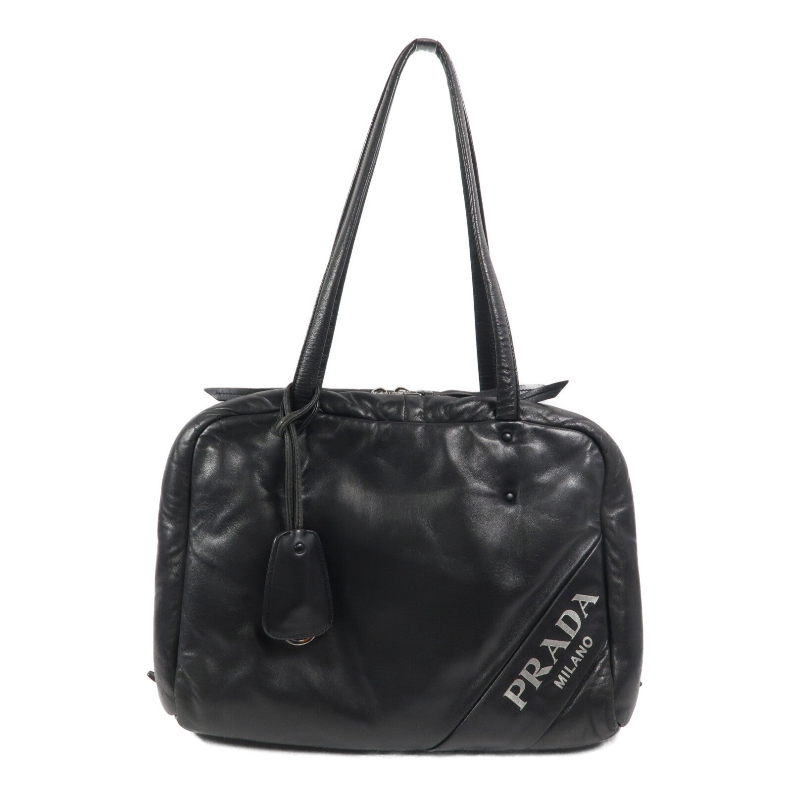 PRADA 牛皮皮革Boston Bag肩背袋