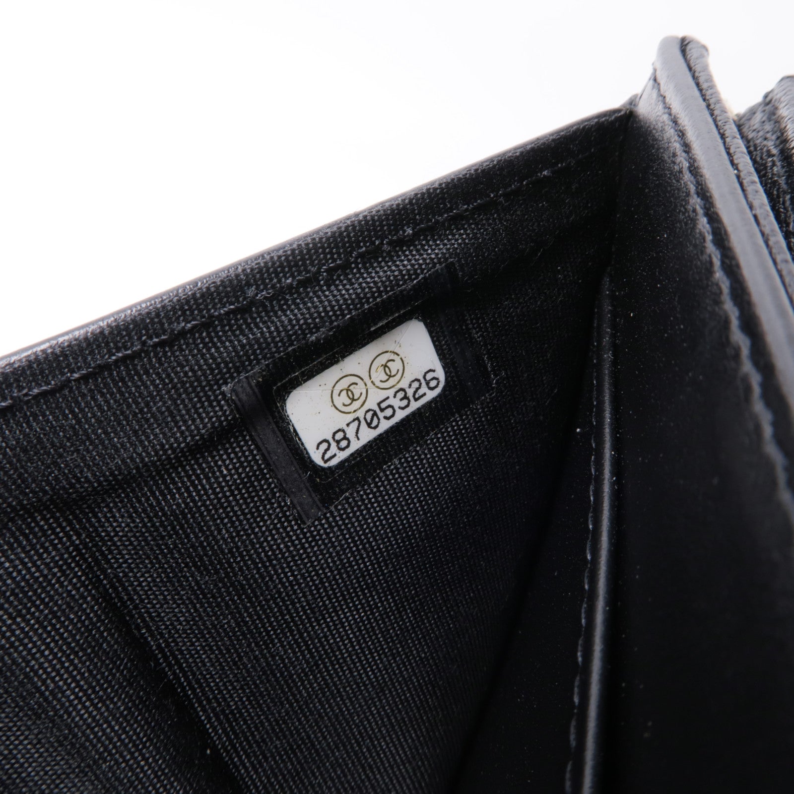 CHANEL 【激減優惠】皮革Wallet金扣錢包黑色