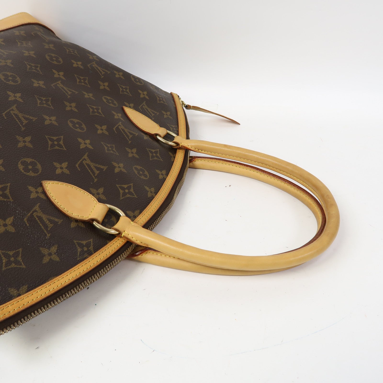 LOUIS VUITTON Monogram Lockit Horizontal金扣肩背袋啡色