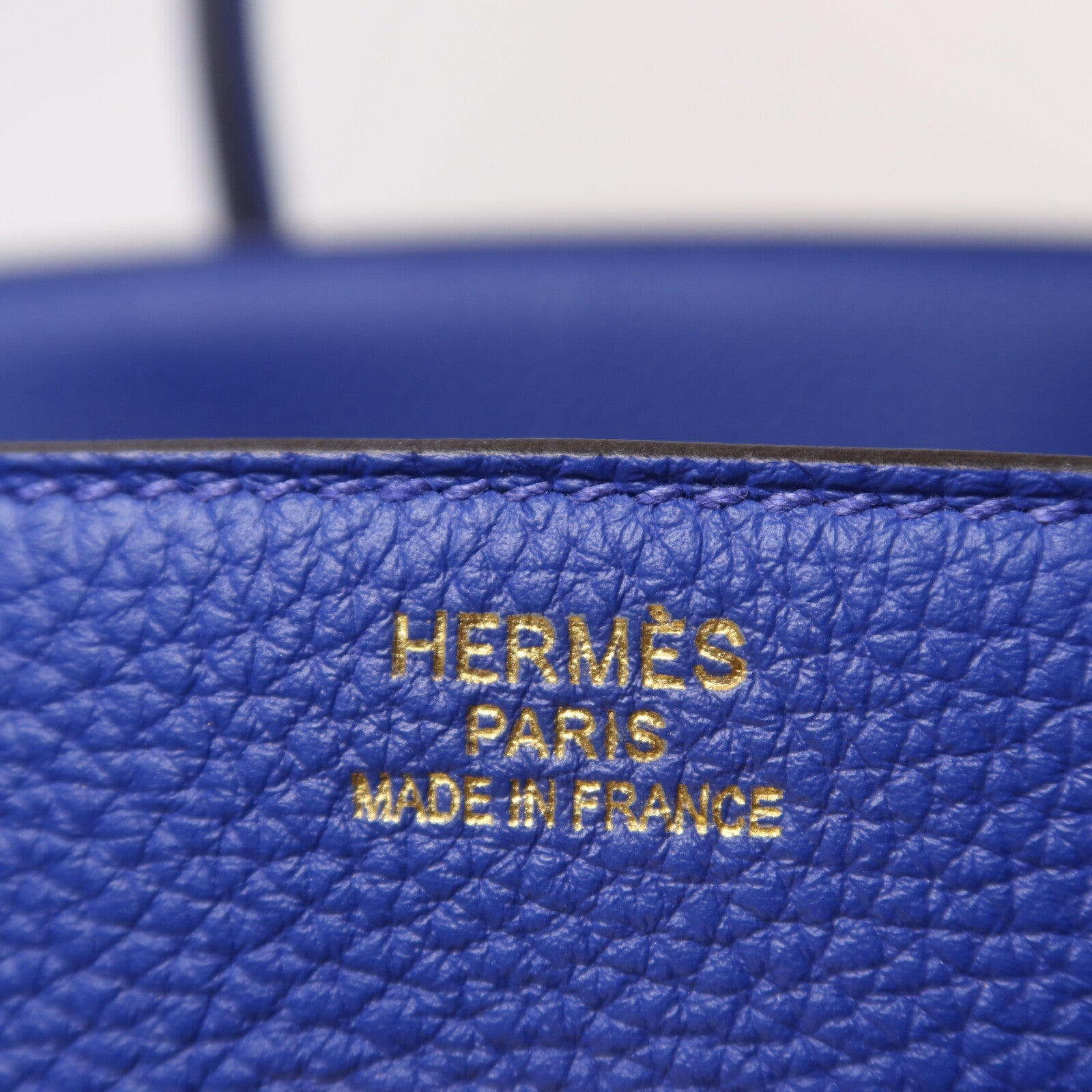 HERMES Togo皮革Birkin 35手挽袋Bleu Electric