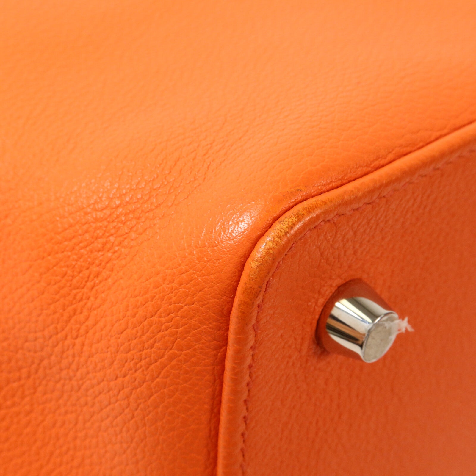 HERMES Evercolor皮革Tool Box 20手挽肩背兩用袋Orange Poppy