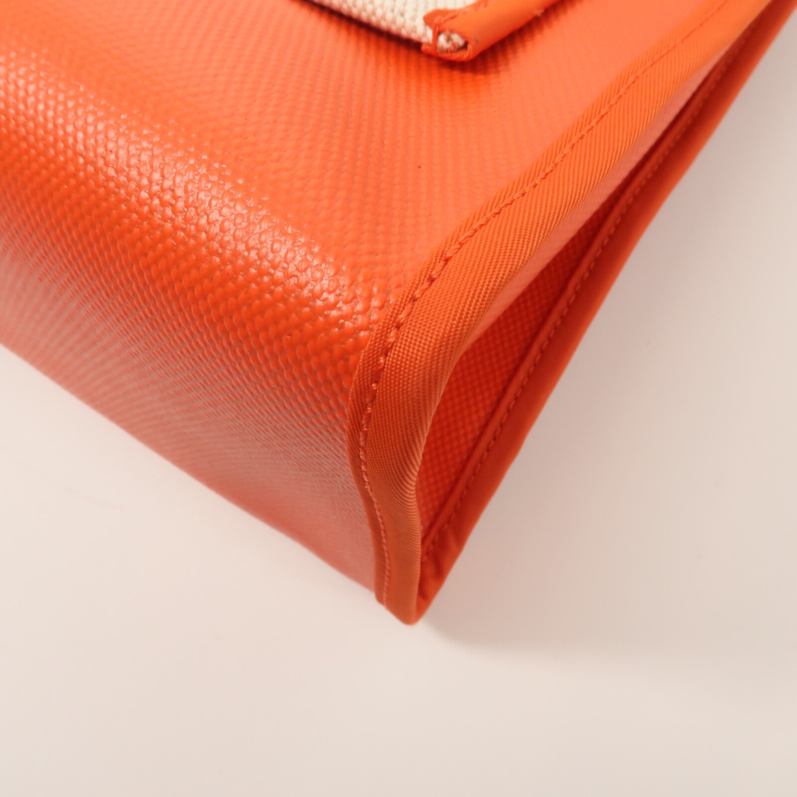 HERMES 帆布Herbag PM手挽肩背兩用袋Orange Mecano/Rough H