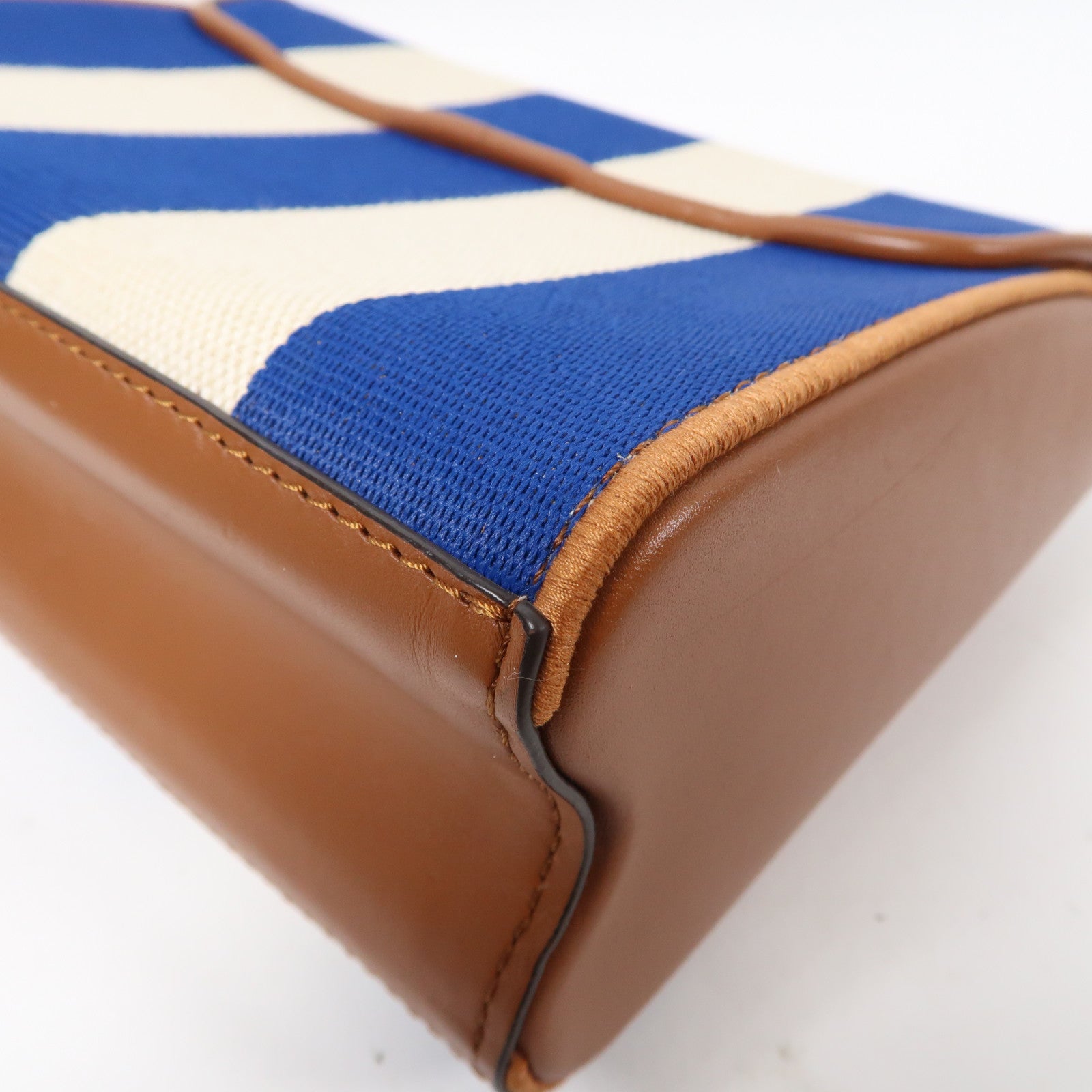 LOUIS VUITTON 皮革/帆布Twist金扣肩背袋藍色/啡色/米色