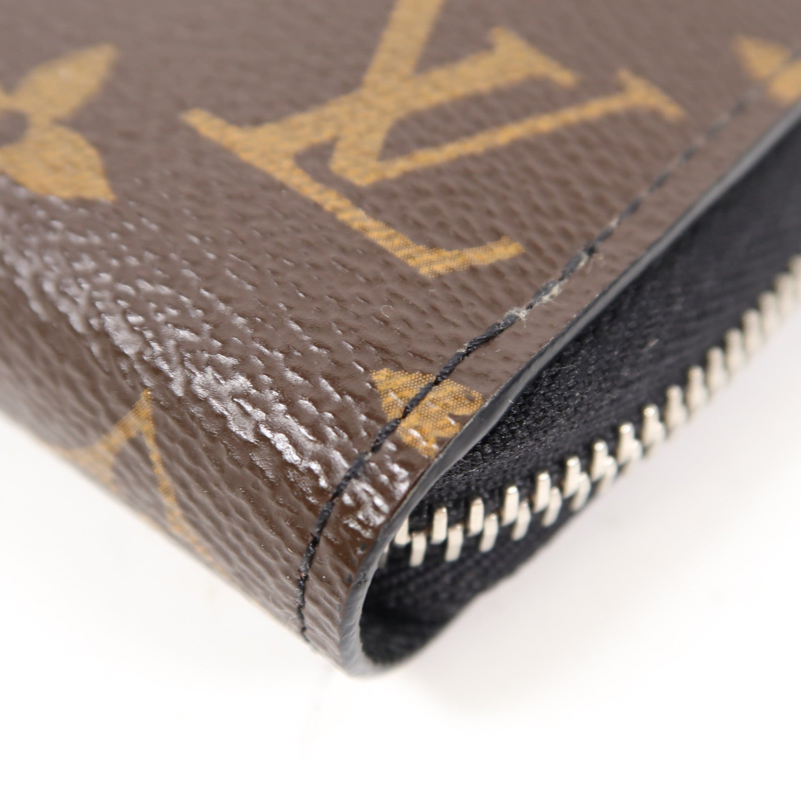 LOUIS VUITTON Monogram Zippy Dragonne銀扣長錢包啡色