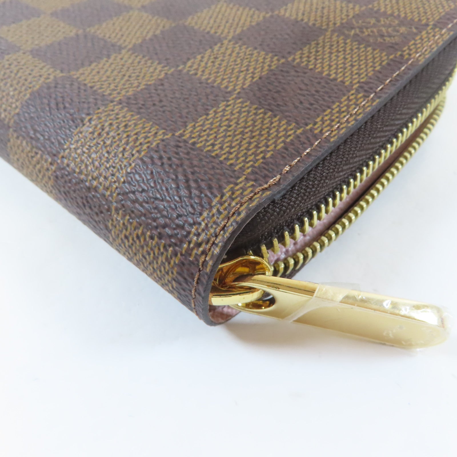 LOUIS VUITTON Damier Long Round Wallet金扣長錢包啡色
