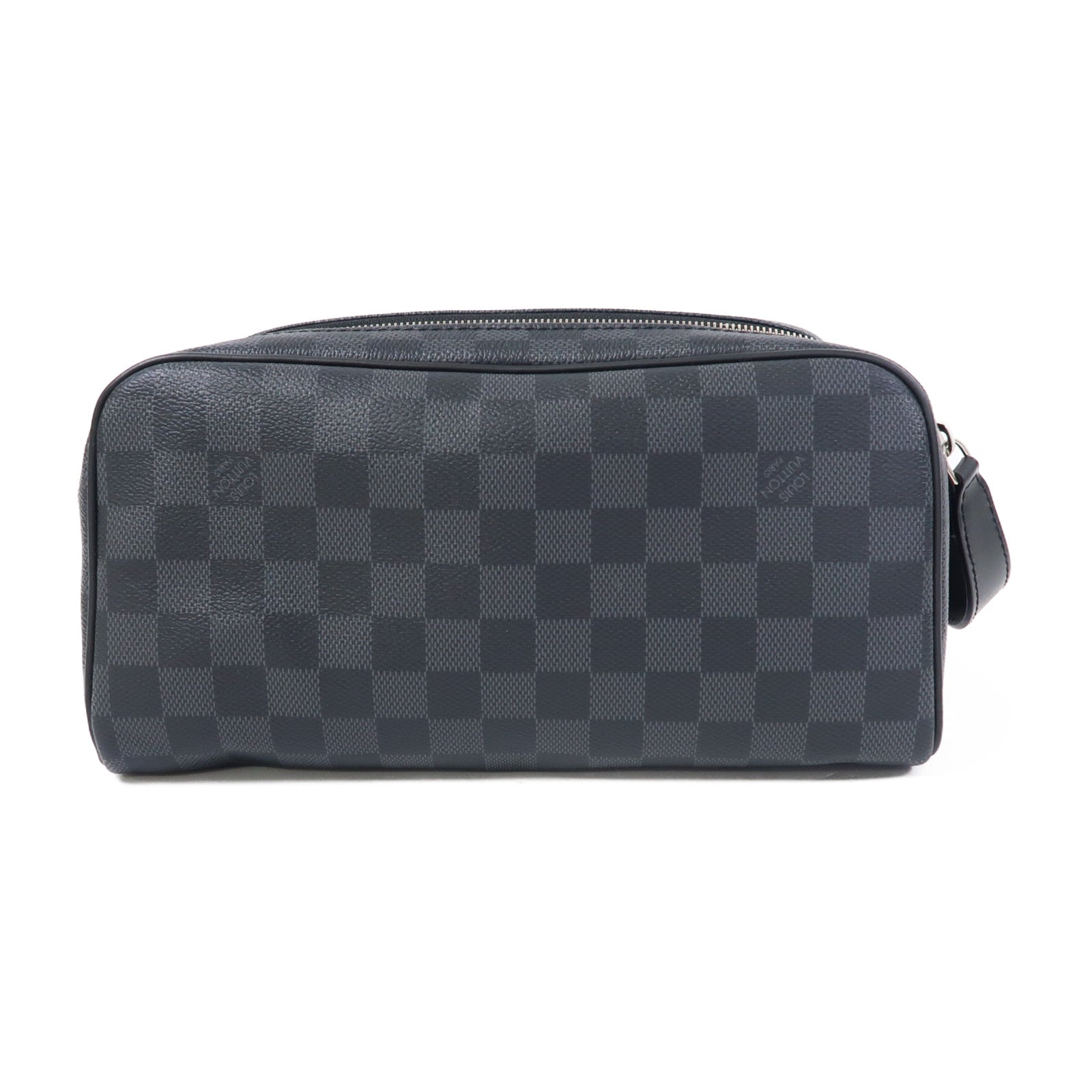 LOUIS VUITTON Damier Graphite Dopp Kit Toilet Pouch手拿包黑色