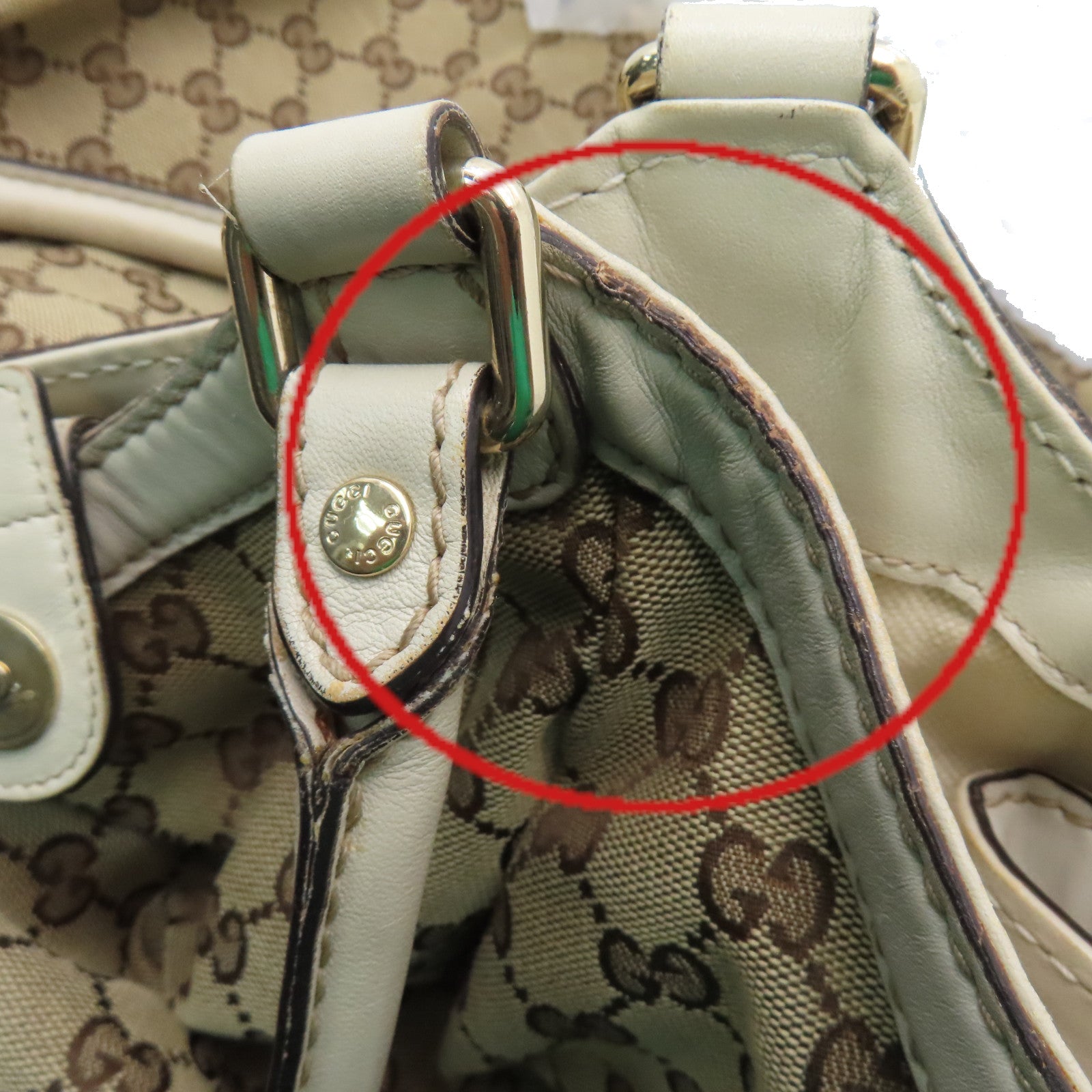 GUCCI GG帆布Tote Bag手挽袋啡色/米白色