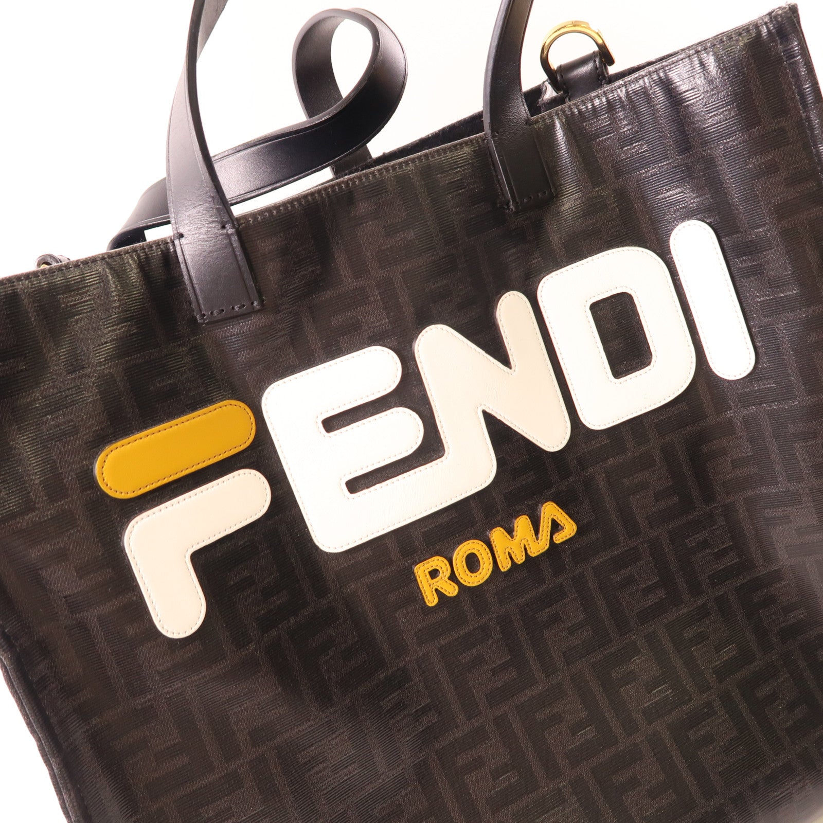 FENDI 塗層帆布Tote Bag金扣手挽袋