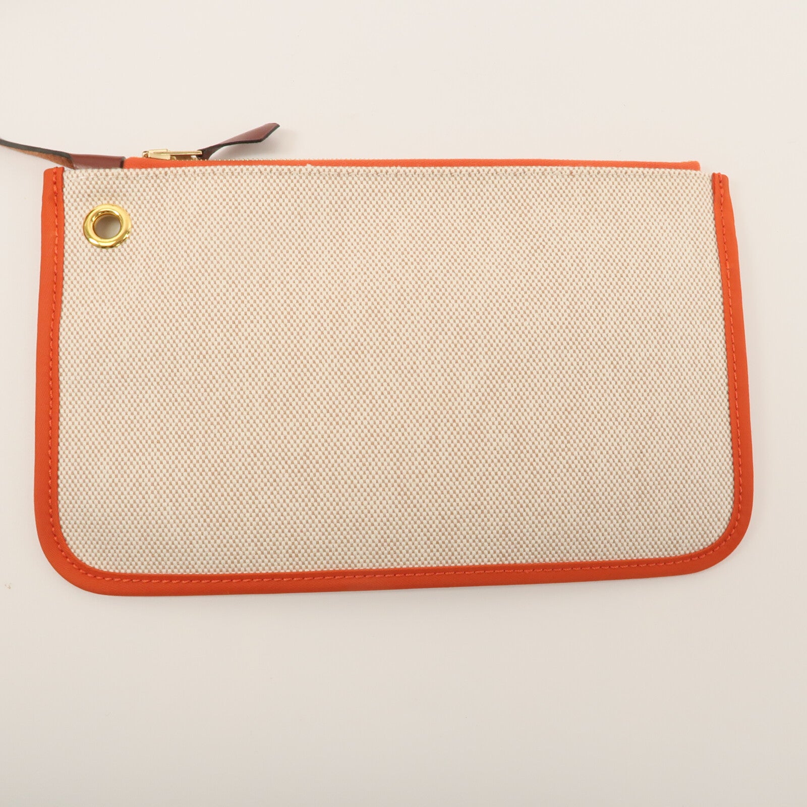 HERMES 帆布Herbag PM手挽肩背兩用袋Orange Mecano/Rough H
