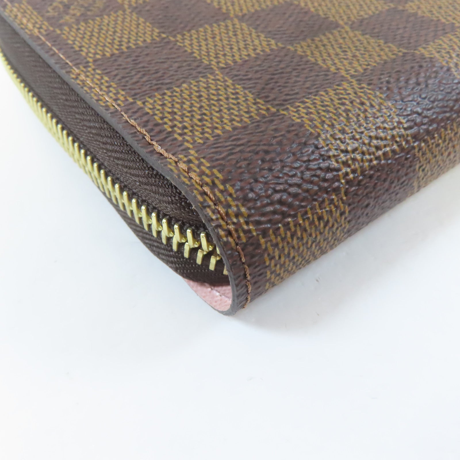 LOUIS VUITTON Damier Long Round Wallet金扣長錢包啡色