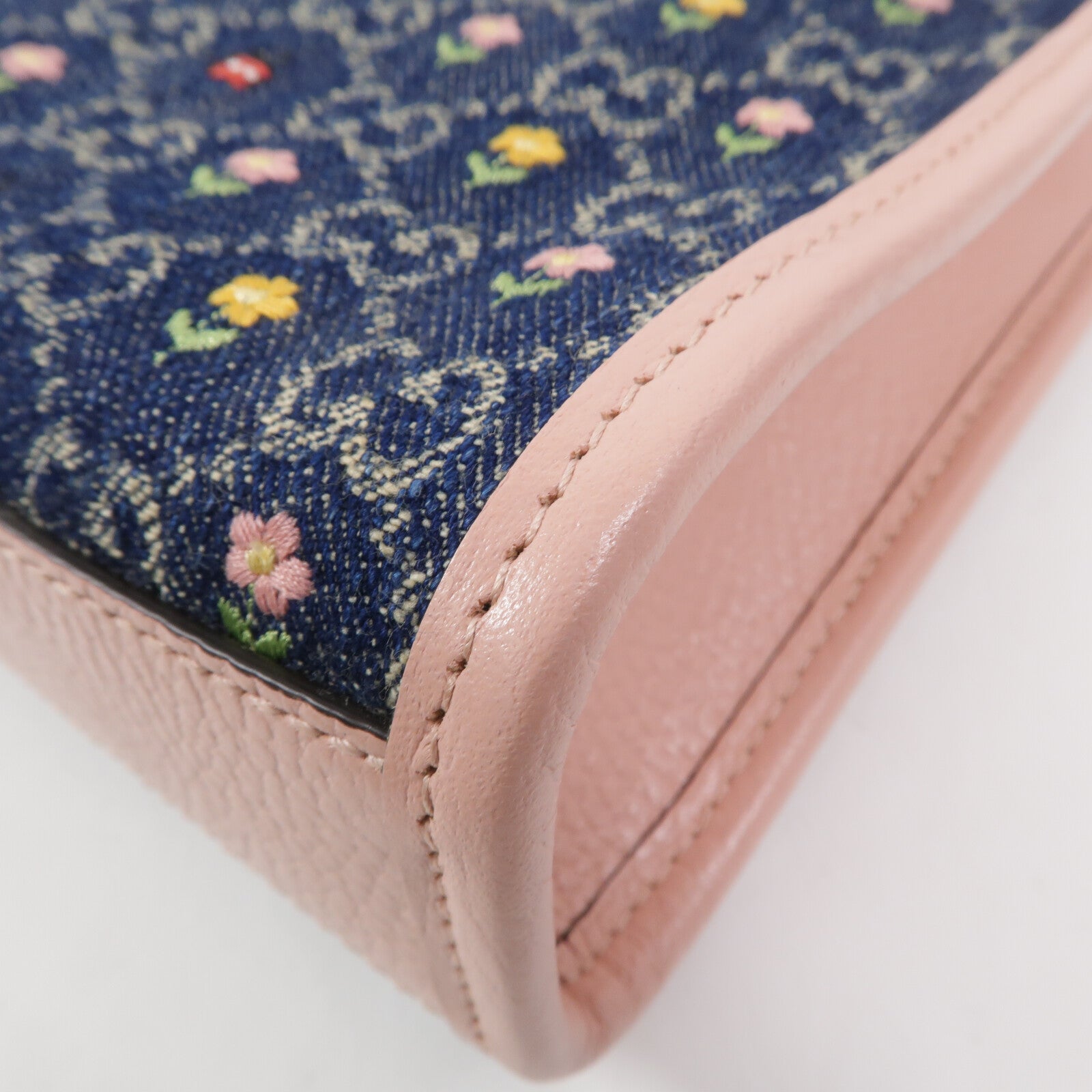 GUCCI 牛仔布Interlocking G Mini Tote手挽肩背兩用袋