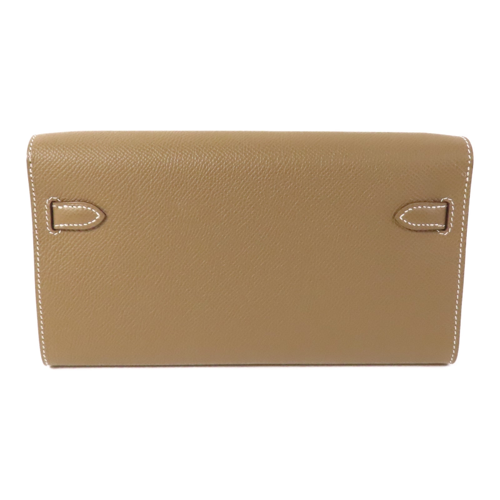 HERMES PHW Kelly To Go Shoulder Bag Epsom Leather Etoupe