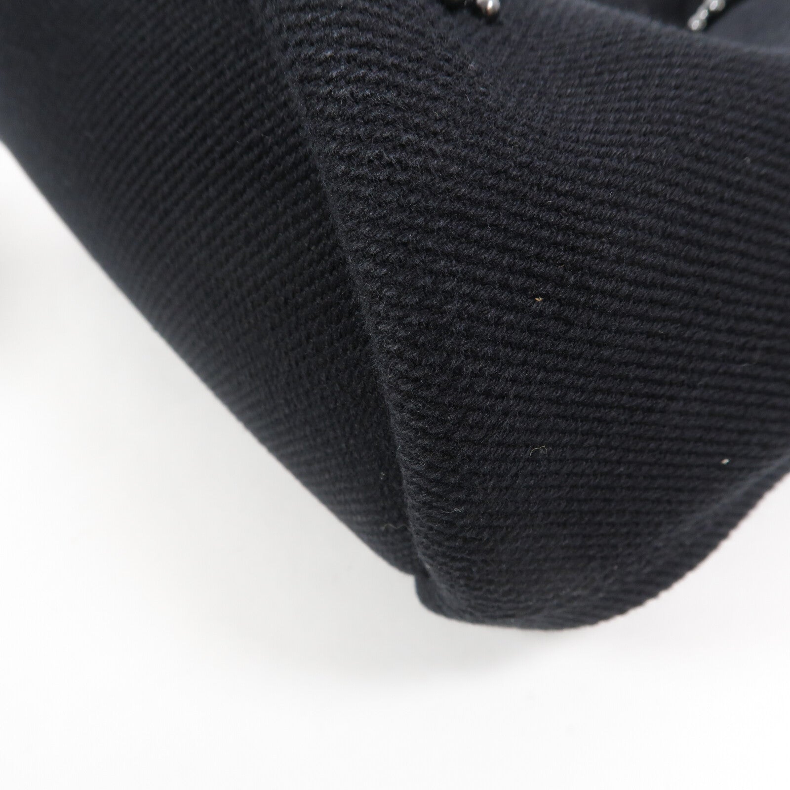 CHANEL 帆布Deauville Drawsting Bucket鏈帶肩背袋