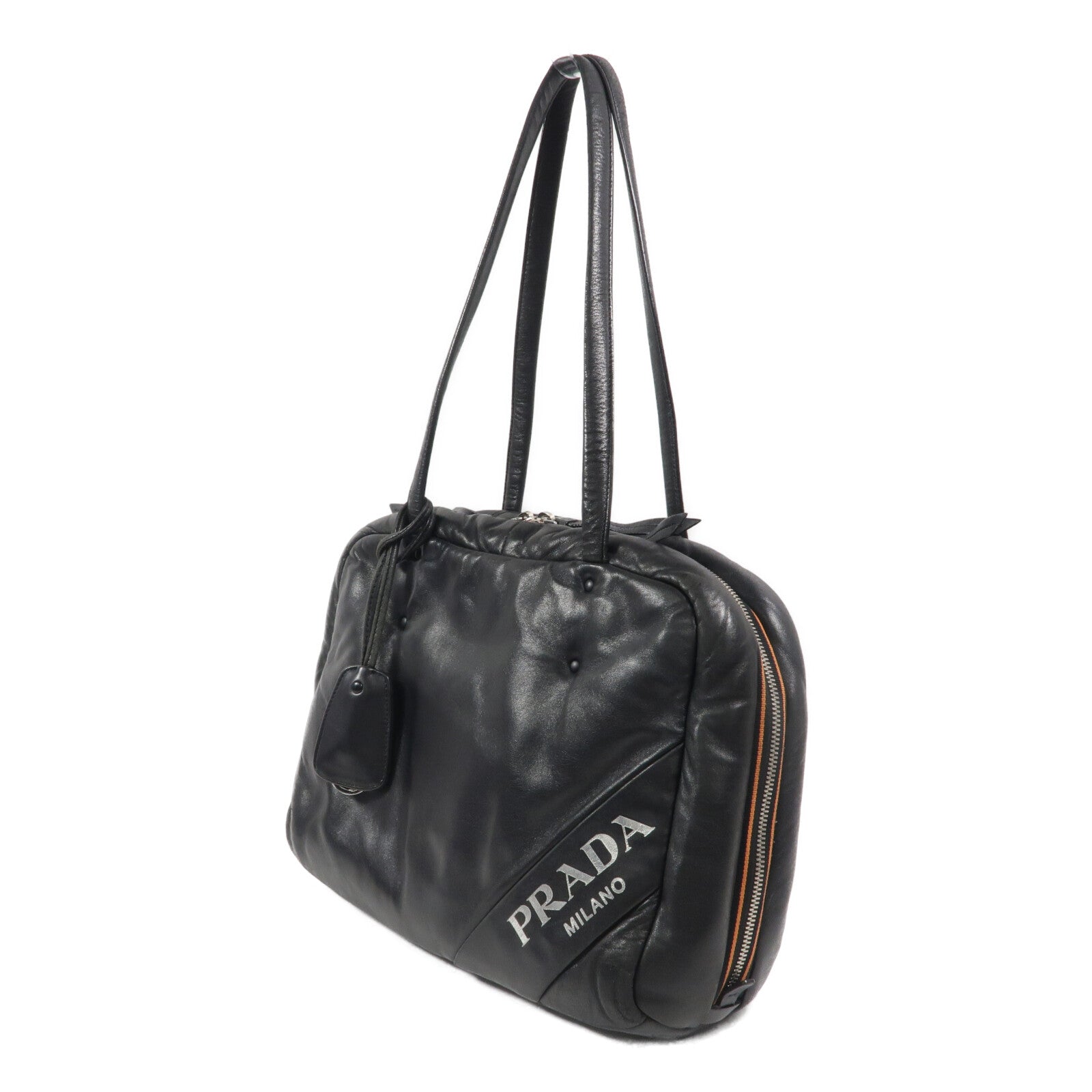 PRADA 牛皮皮革Boston Bag肩背袋