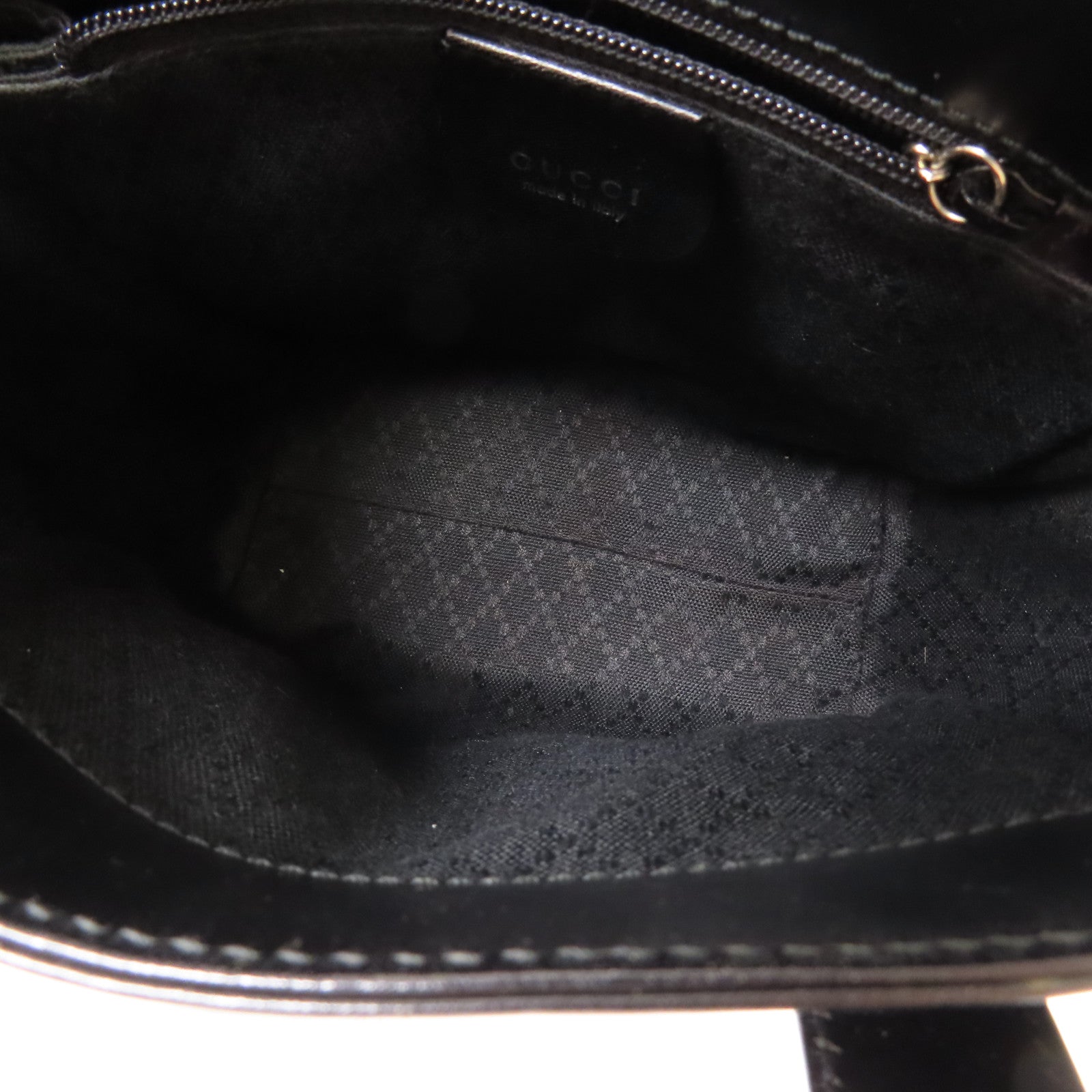 GUCCI 尼龍/皮革Handbag銀扣手挽袋