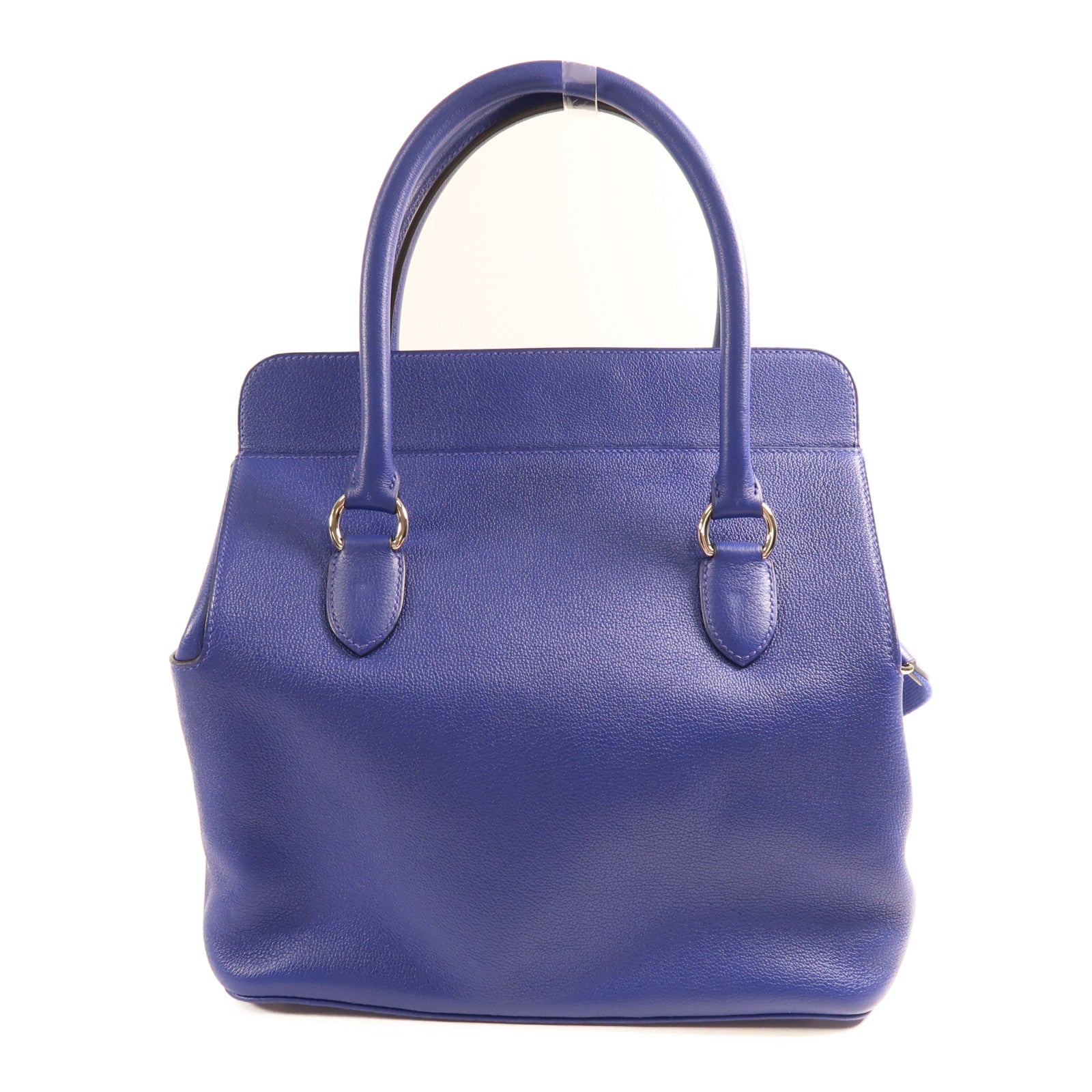 【HERMES】Hermes etoupe Calvi【新古品・新品未使用】 HERMES Togo Leather Birkin 25 Silver Buckle Hand Bag Etoupe