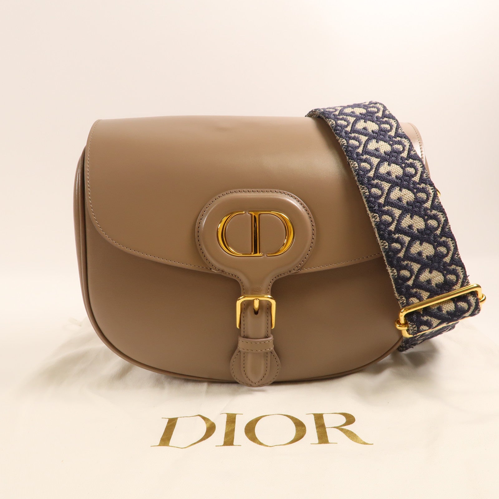 Dior 牛皮皮革Bobby Large金扣肩背袋