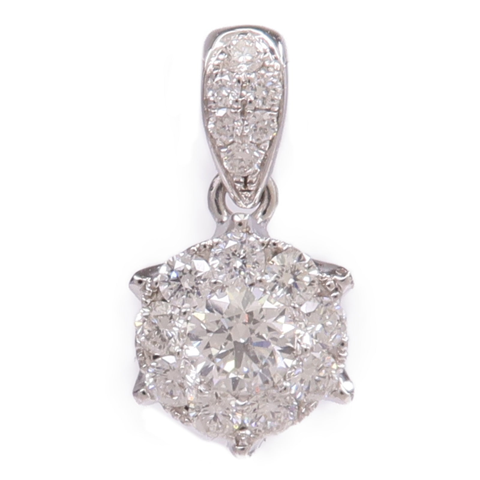 JEWELRY 18K白金Diamond Pendant Top鑽石吊墜