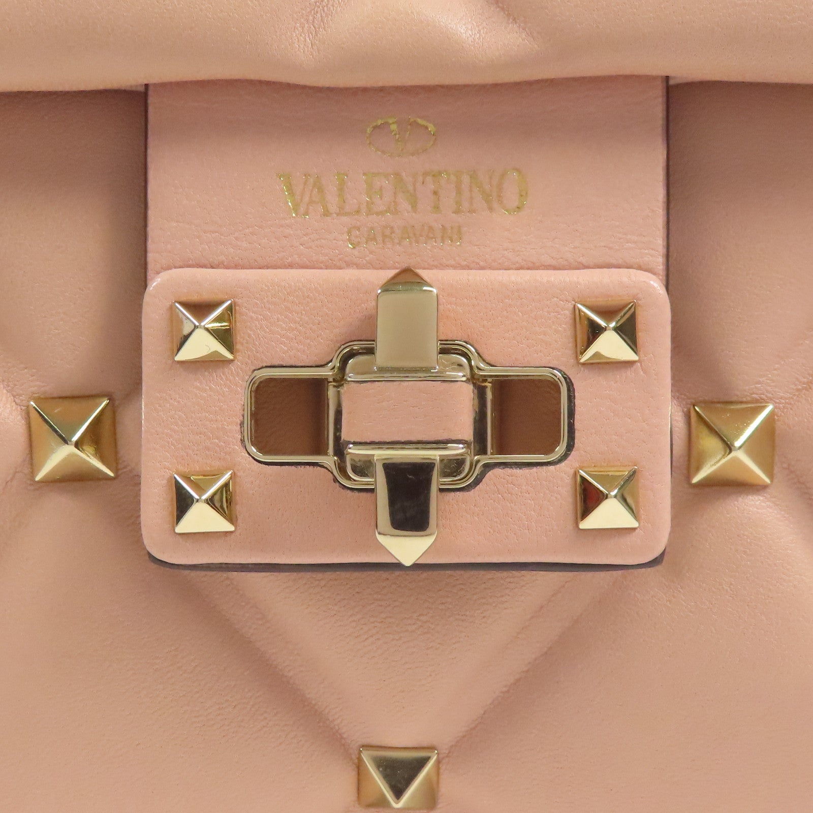 Valentino 羊皮皮革Shoulder Bag金扣肩背袋