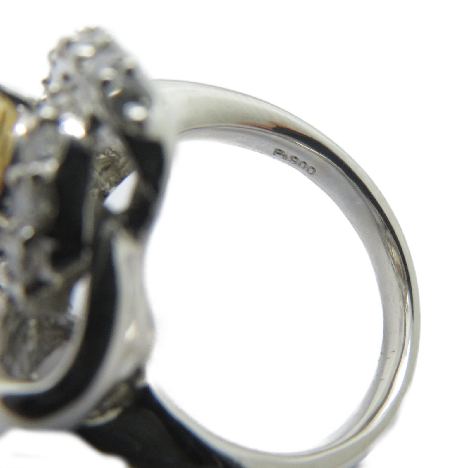 JEWELRY 【激減優惠】PT900鉑金Imperial Topaz Ring 1.29ct拓帕石/0.41ct鑽石戒指US#5.5