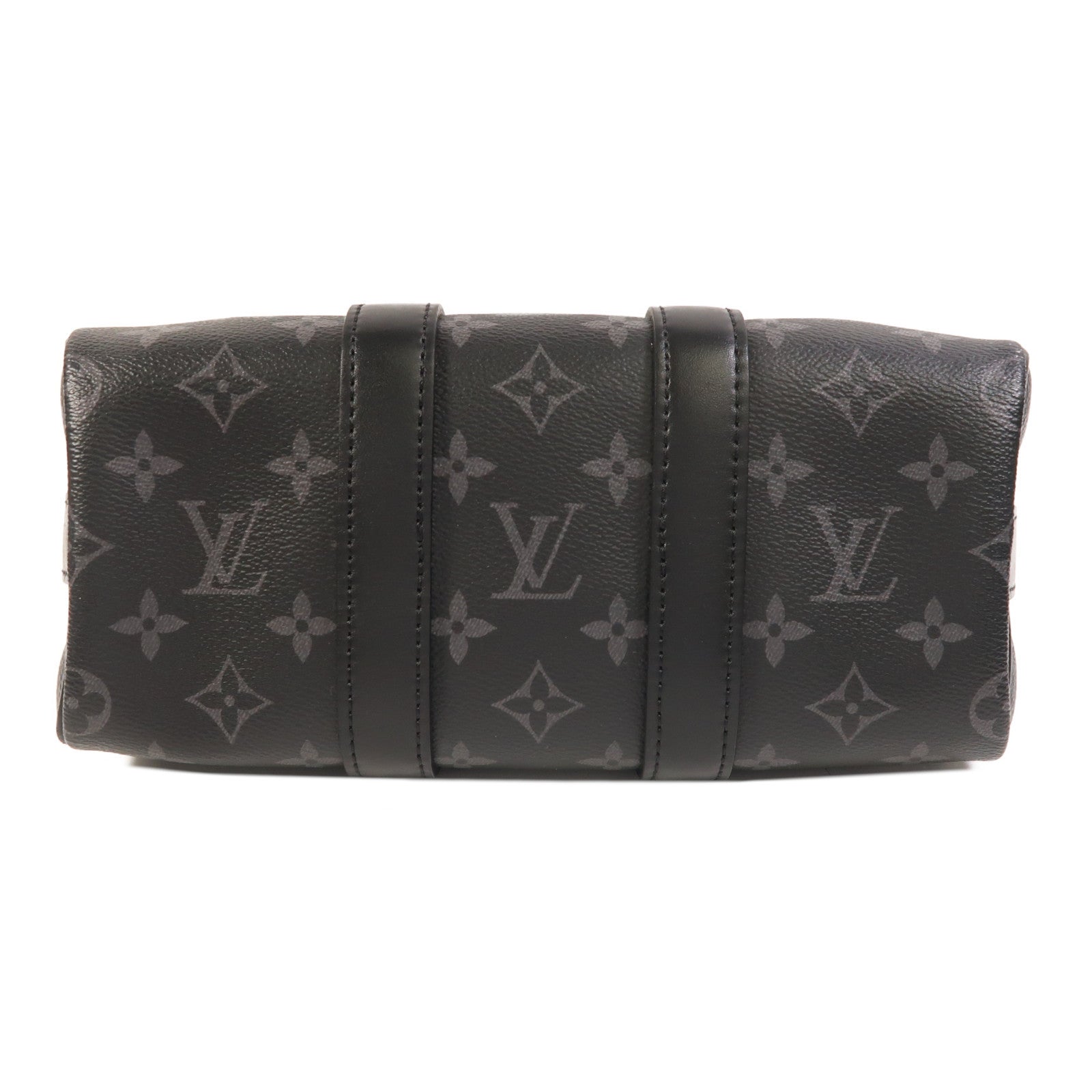 LOUIS VUITTON Monogram Eclipse Keepall Bandouliere 25手挽肩背兩用袋