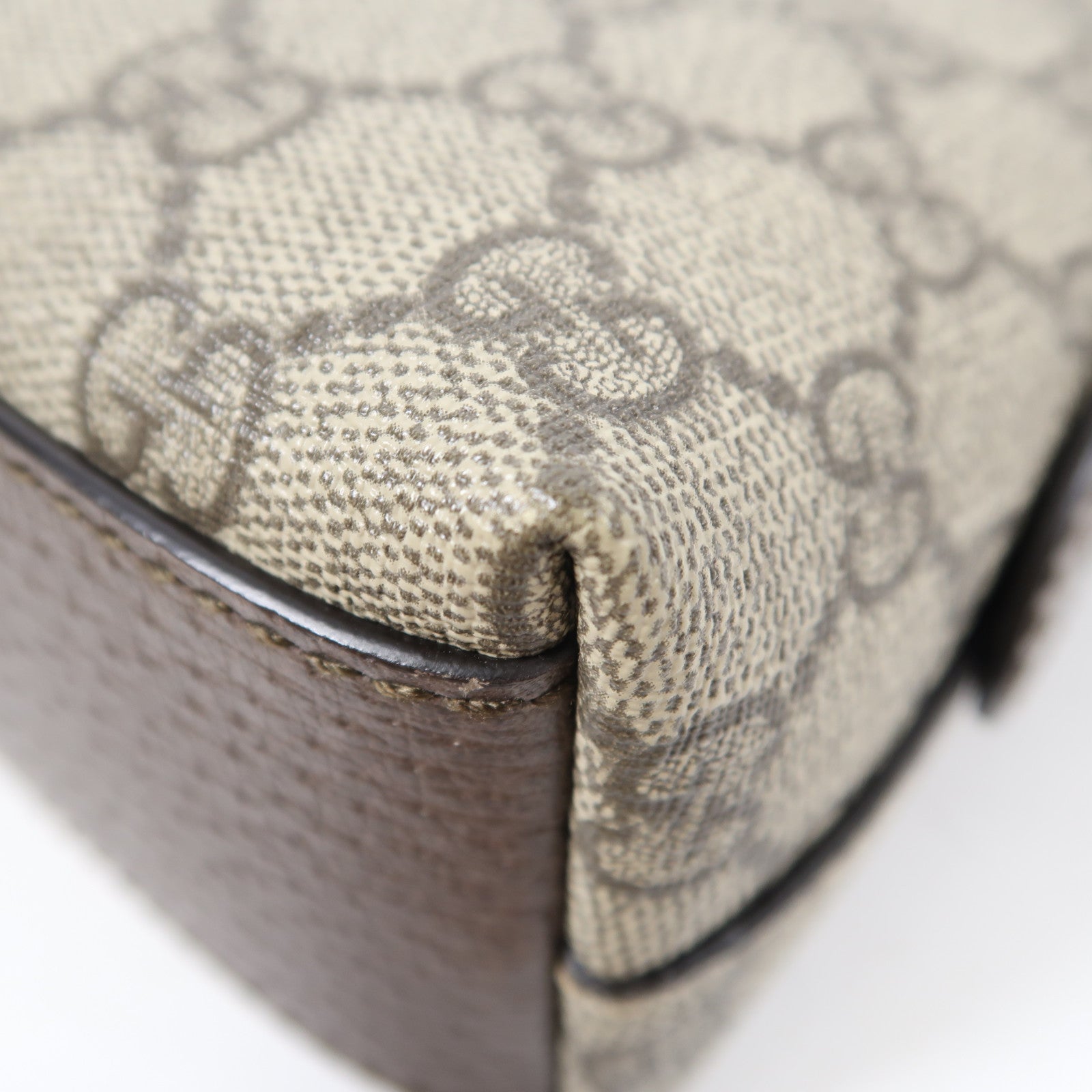 GUCCI 塗層帆布Ophidia GG金扣肩背袋啡色