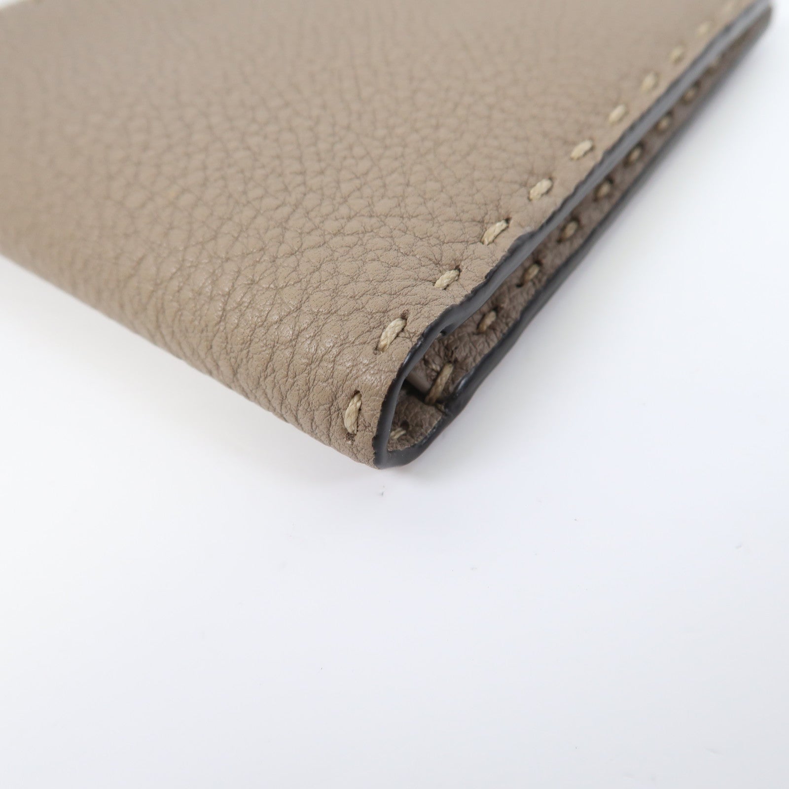 FENDI 牛皮皮革Selleria Wallet錢包米色