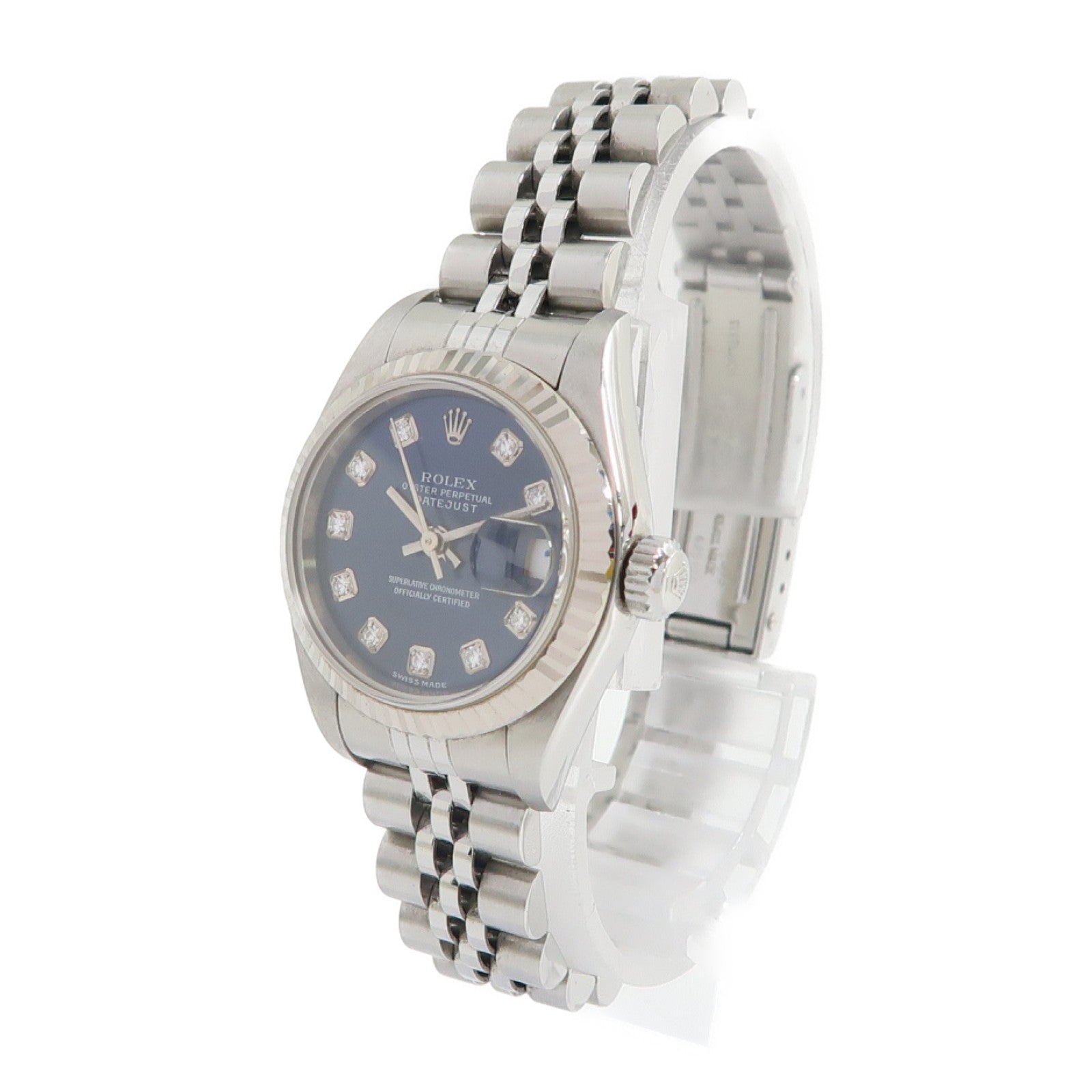 ROLEX Datejust不鏽鋼手錶自動機芯藍色