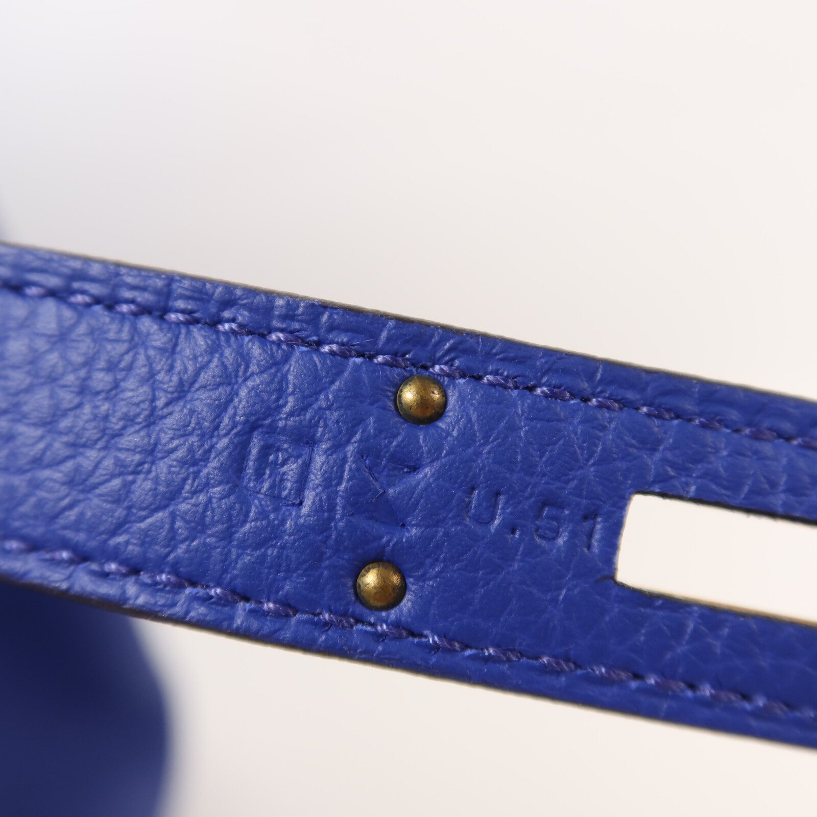 HERMES Togo皮革Birkin 35手挽袋Bleu Electric
