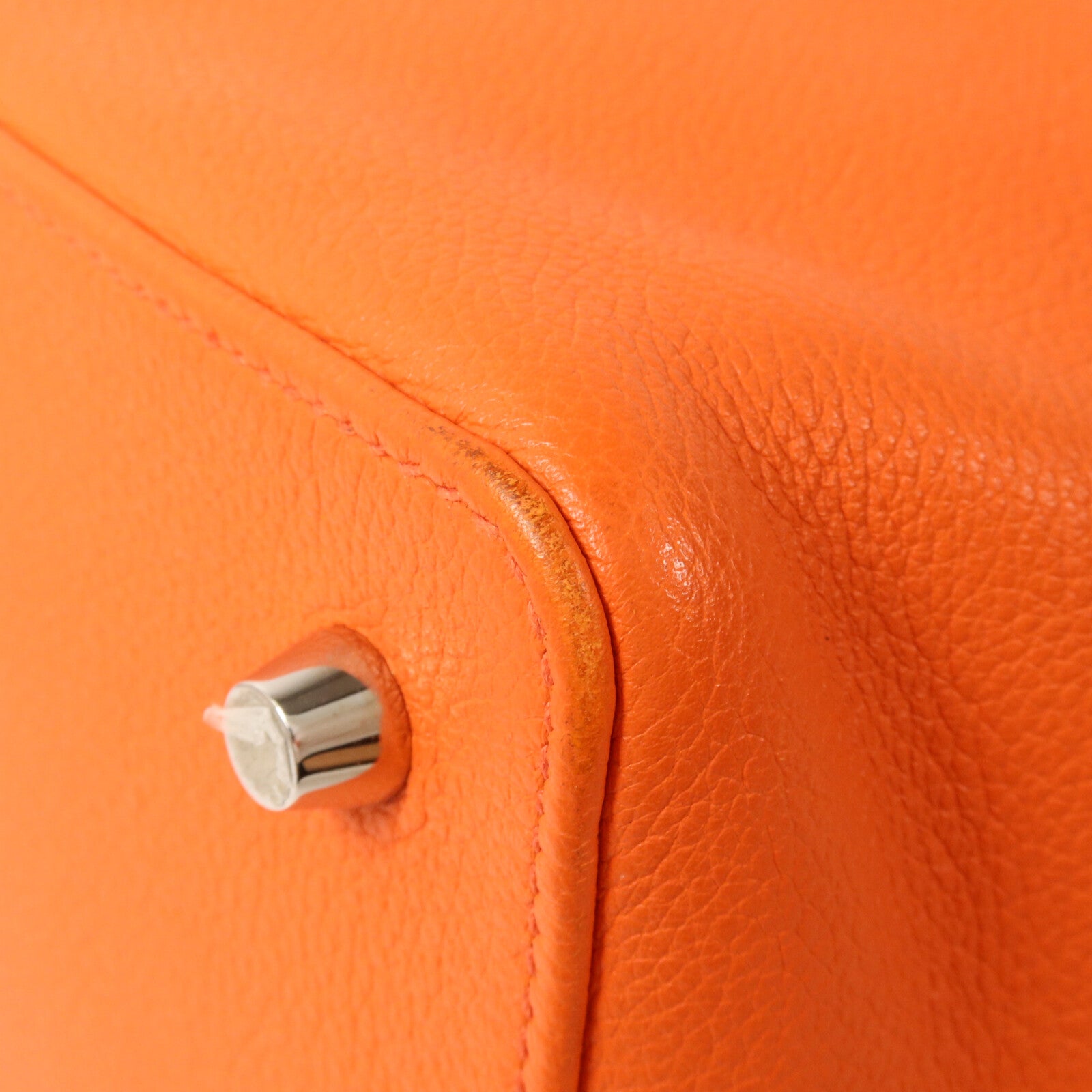 HERMES Evercolor皮革Tool Box 20手挽肩背兩用袋Orange Poppy