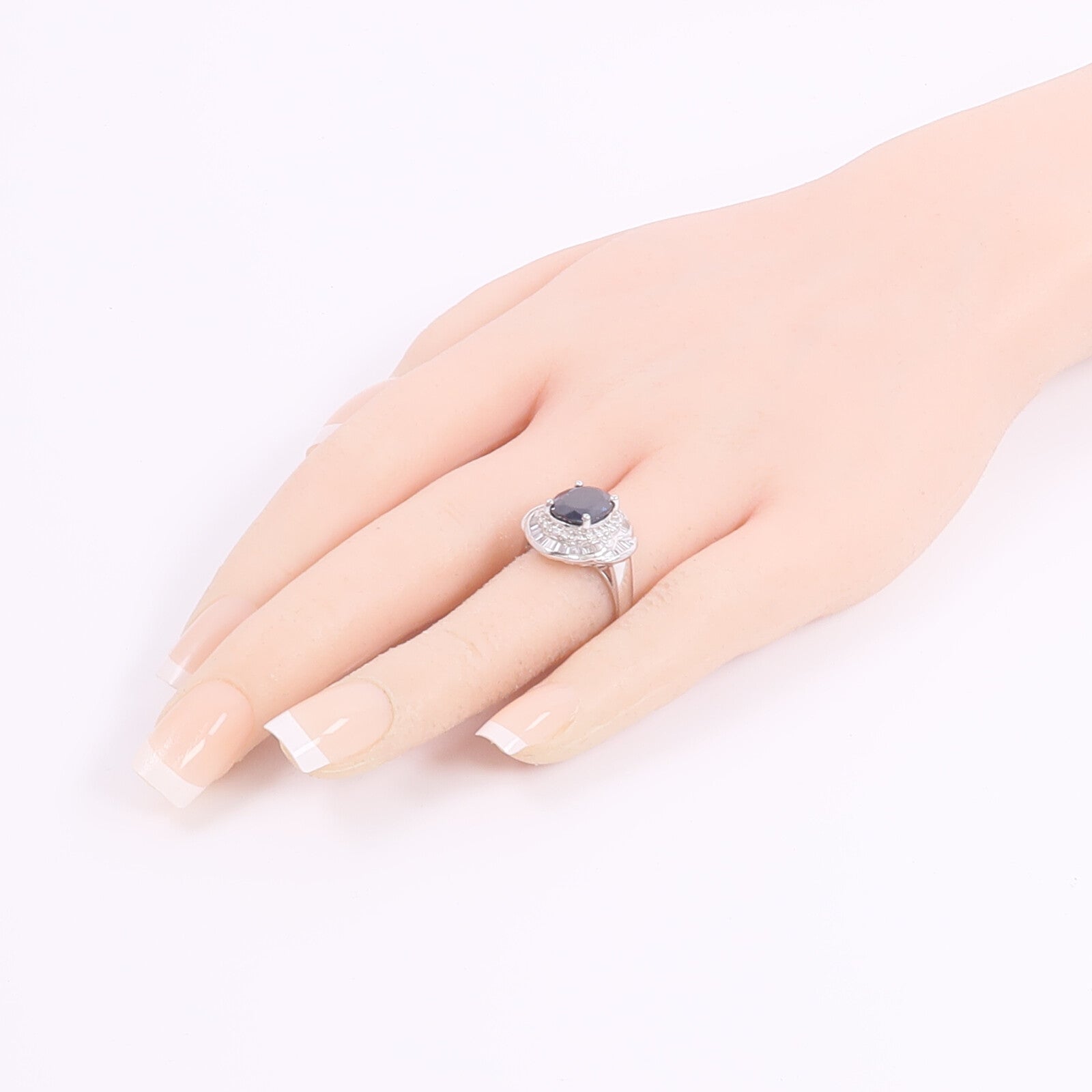 JEWELRY PT900鉑金Sapphire Diamond Ring藍寶石/鑽石戒指