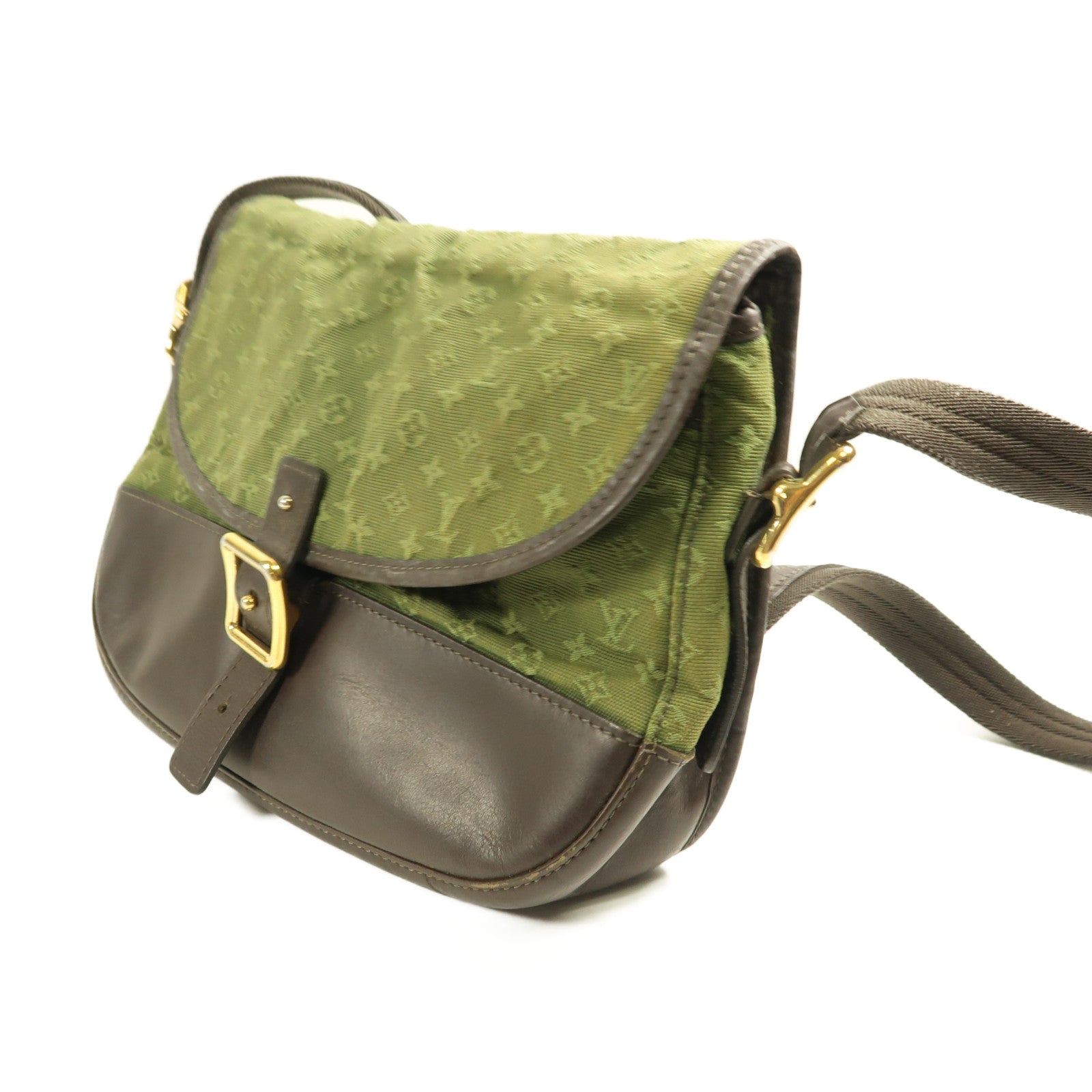 LOUIS VUITTON 帆布/皮革Mini Marjoly金扣肩背袋