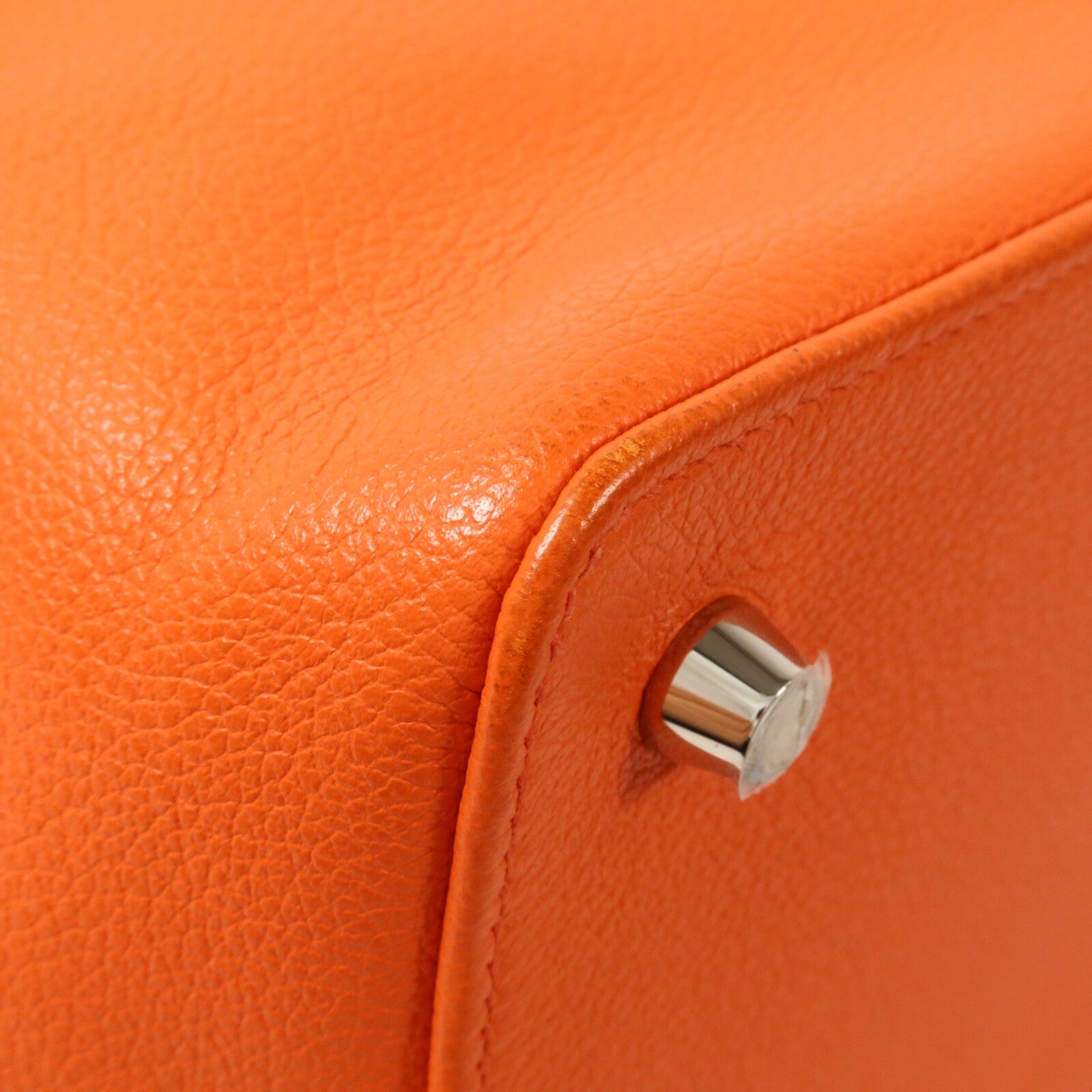 HERMES Evercolor皮革Tool Box 20手挽肩背兩用袋Orange Poppy