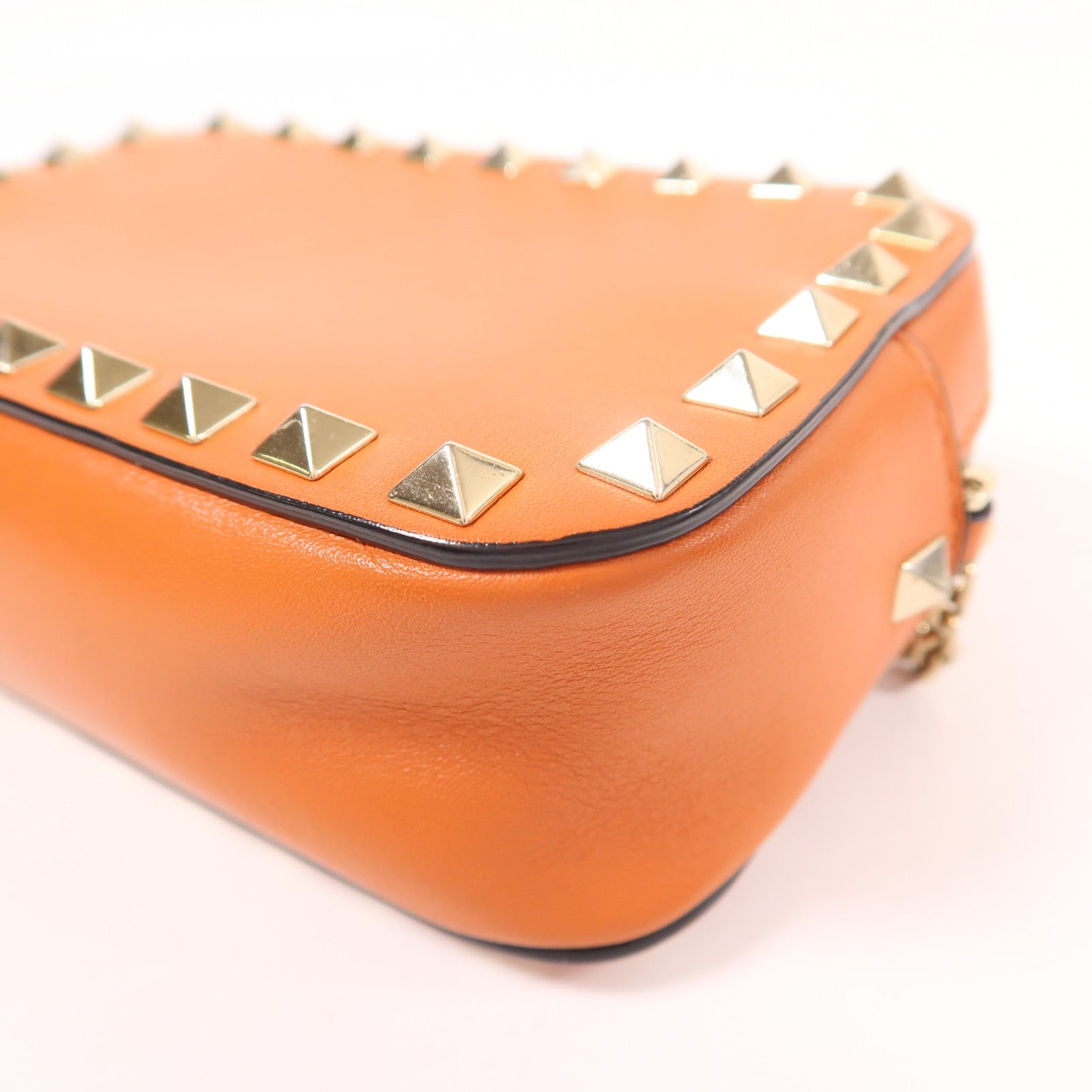 Valentino 【激減優惠】牛皮皮革Chain Shoulder金扣鏈帶肩背袋