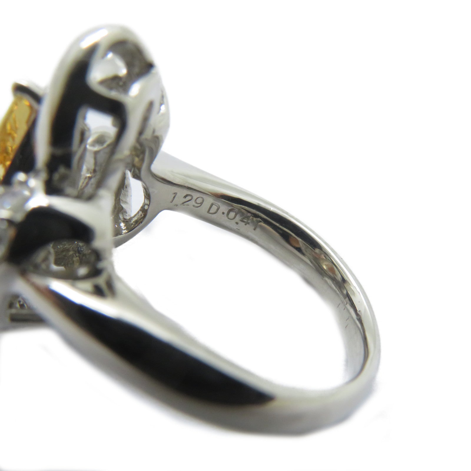 JEWELRY 【激減優惠】PT900鉑金Imperial Topaz Ring 1.29ct拓帕石/0.41ct鑽石戒指US#5.5