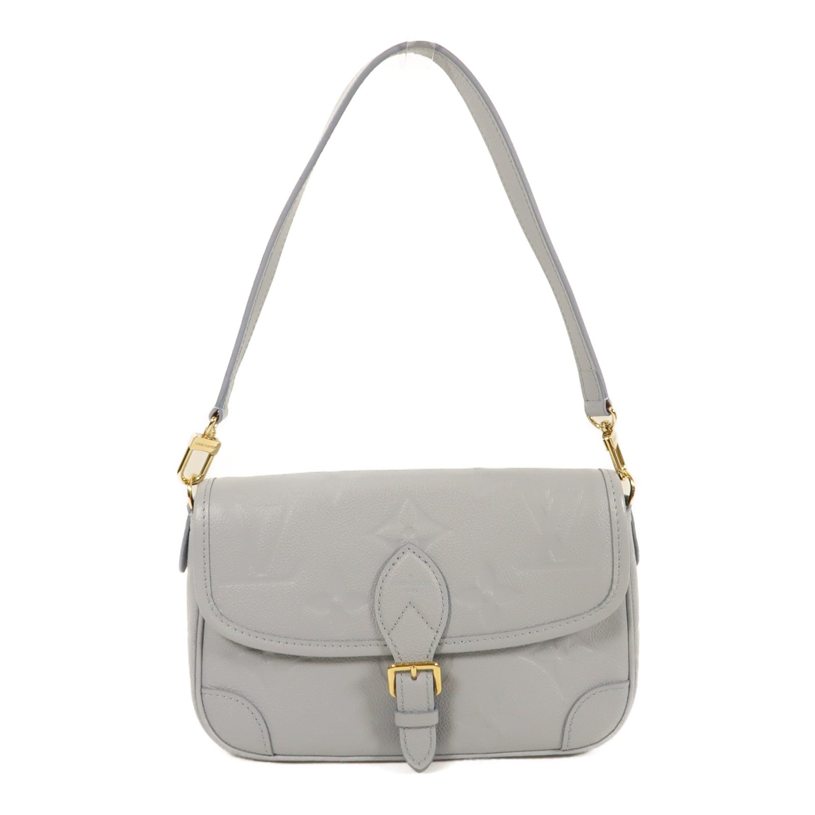 LOUIS VUITTON Monogram Empreinte Diane金扣肩背袋淺藍色