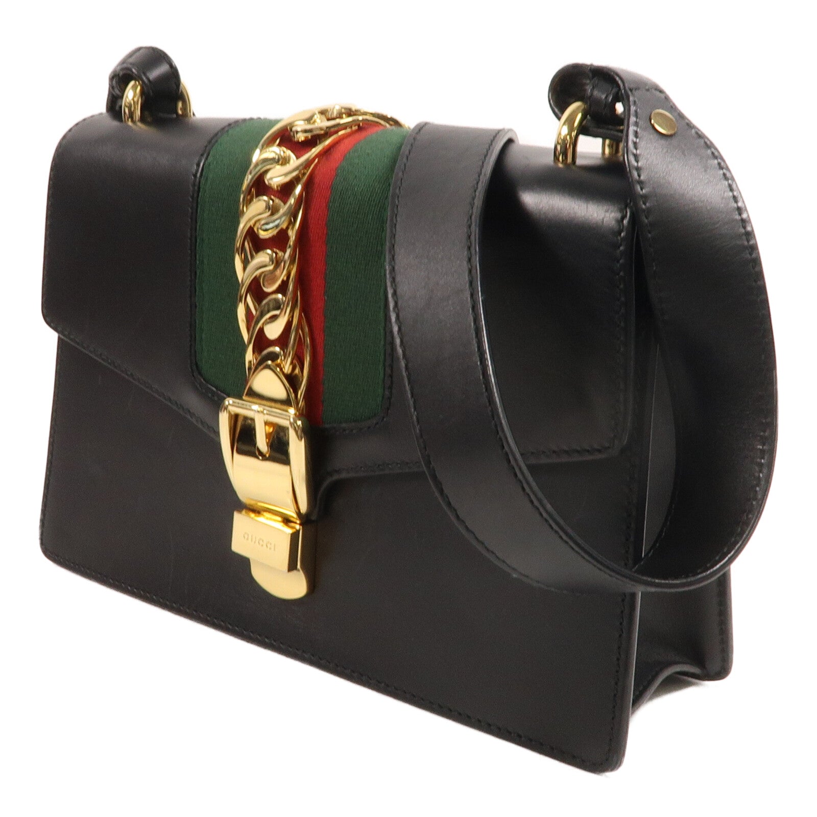 GUCCI 牛皮皮革Sylvie Small肩背袋