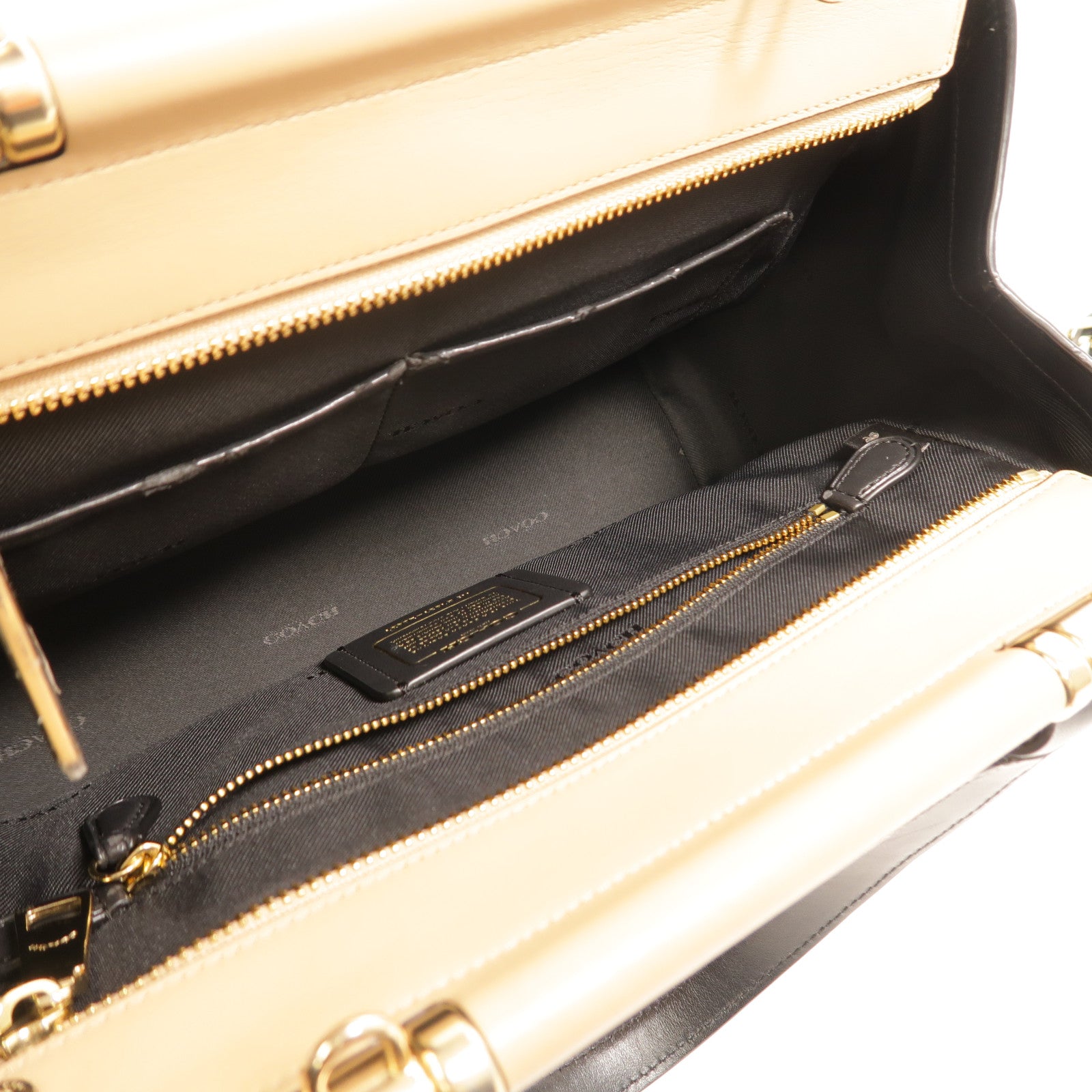 COACH 牛皮皮革2 Way Shoulder手挽肩背兩用袋