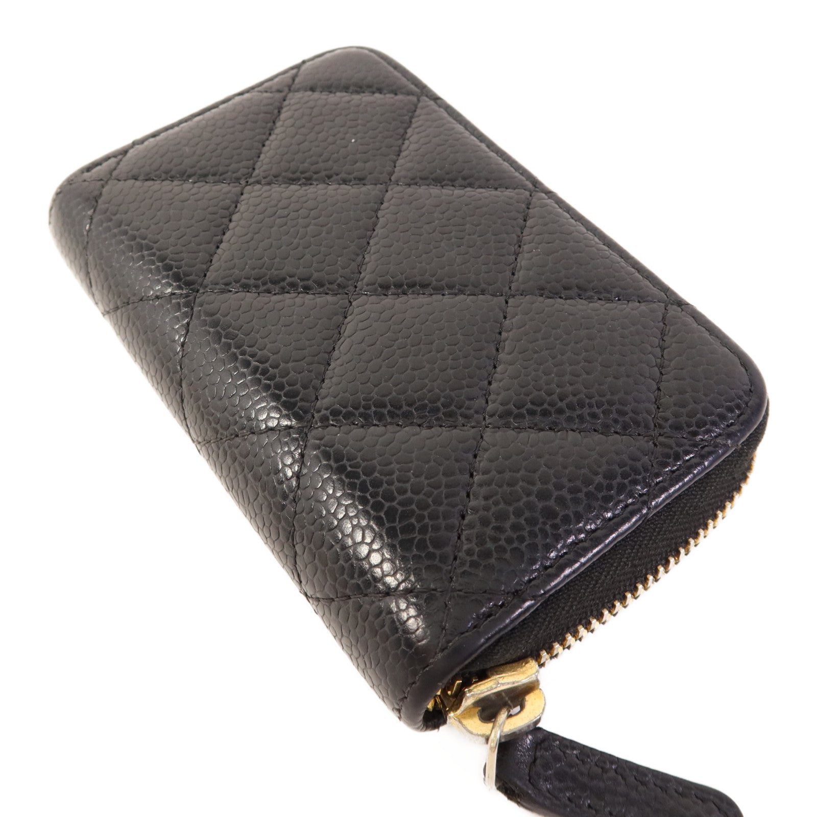 CHANEL 牛皮皮革Card Case銀扣卡片套